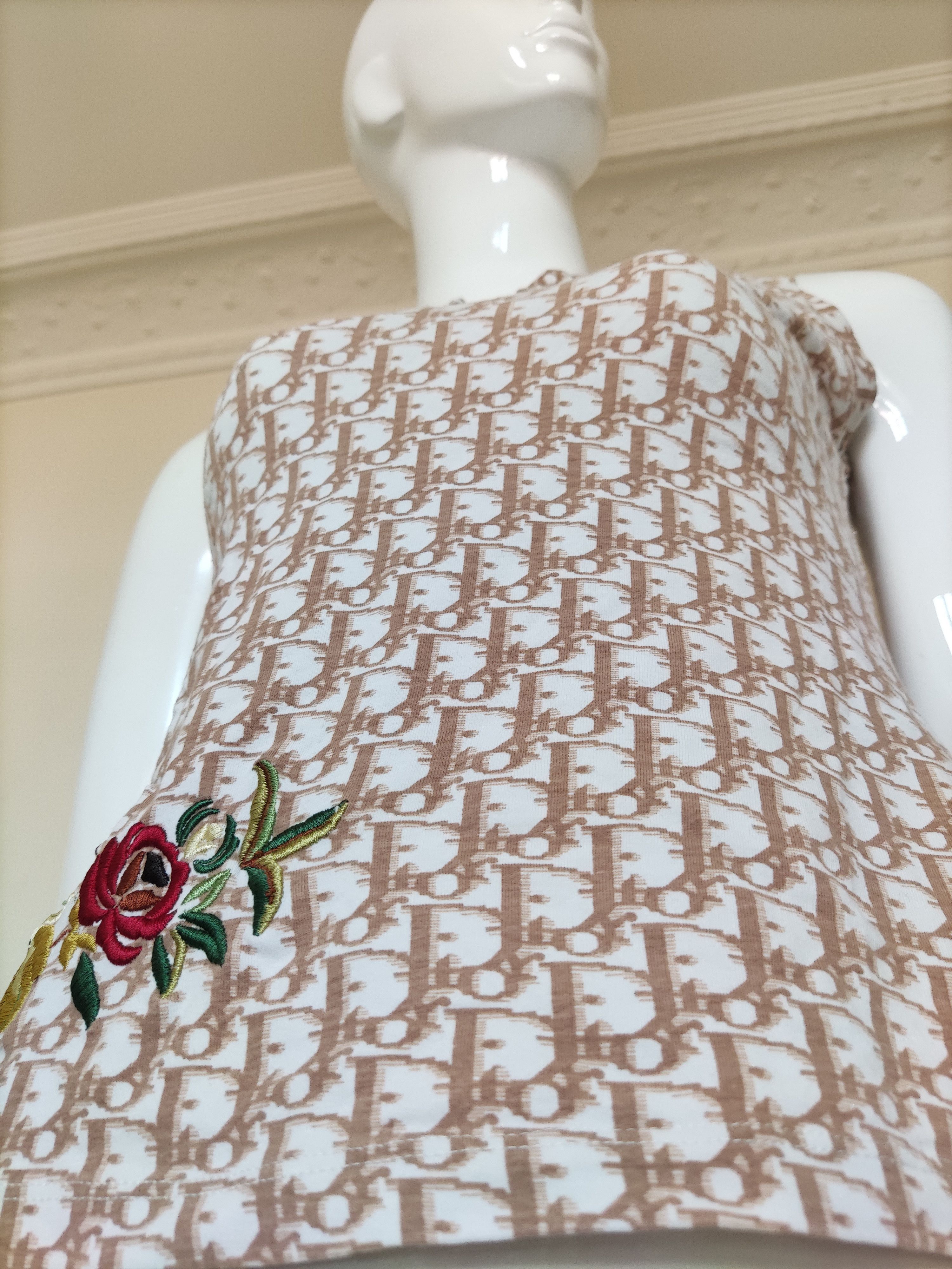 Dior Christian Dior Monogram Logo Text T-shirt TankTee Top Size L / US 10 / IT 46 - 2 Thumbnail