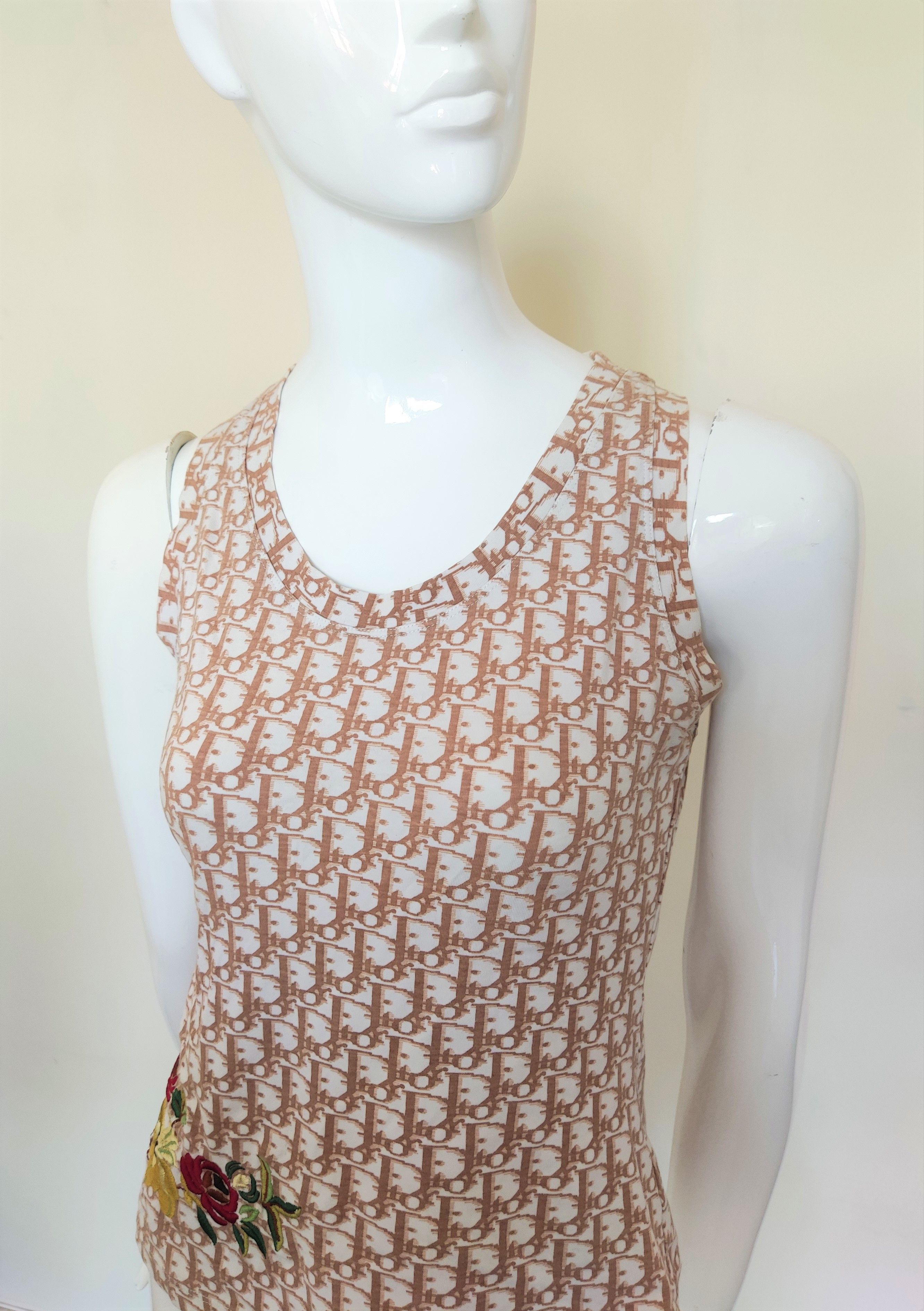 Dior Christian Dior Monogram Logo Text T-shirt TankTee Top Size L / US 10 / IT 46 - 9 Thumbnail