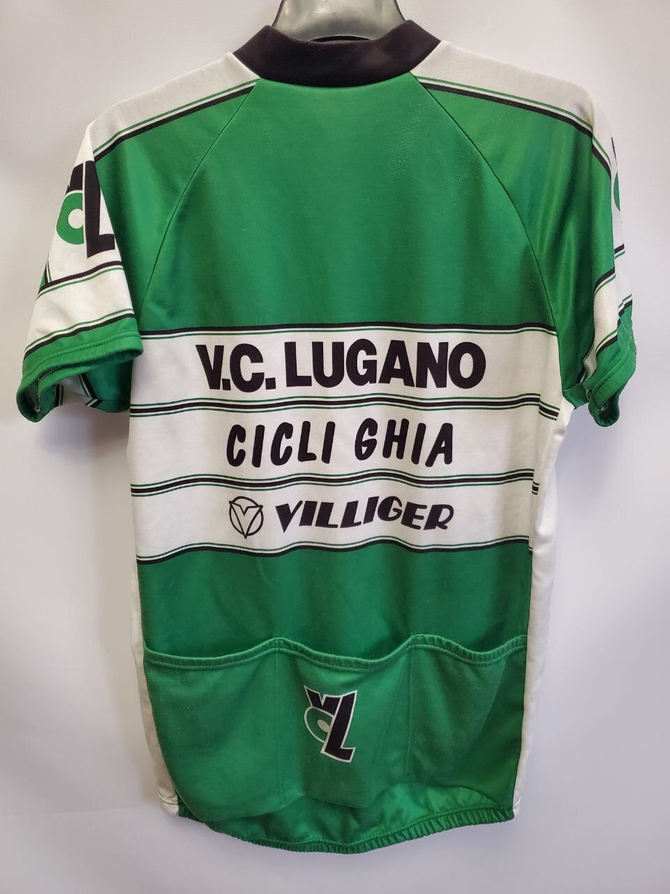 Vintage ITALIAN Vintage Cycling Jersey Zip T-Shirt Bike V.C. LUGANO Size US L / EU 52-54 / 3 - 2 Preview