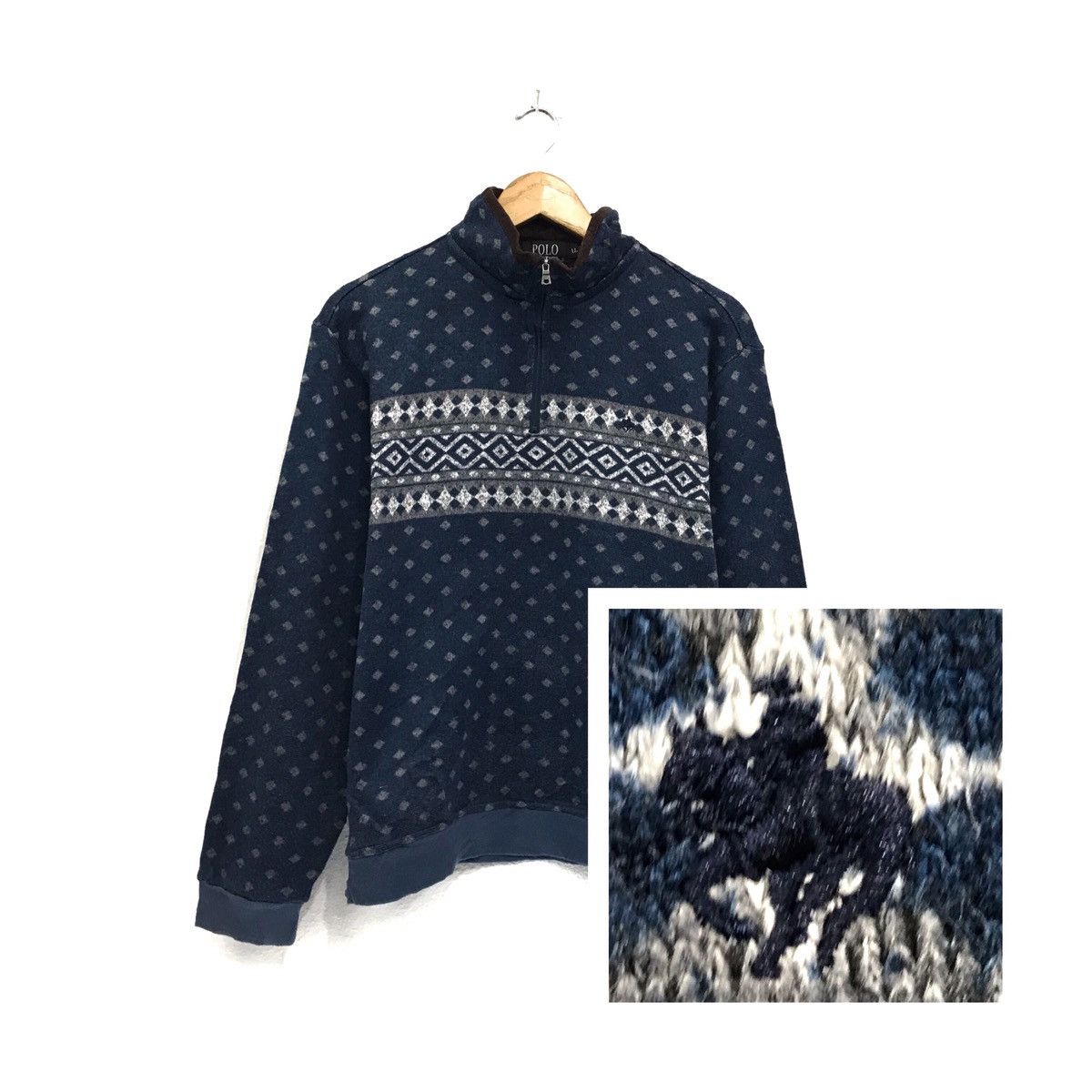 Beverly Hills Polo Club × Polo Ralph Lauren × U.S. Polo Assn. Polo Sweatshirt HalfzipSmall Pony Logo BritishCountrySpirit Size US M / EU 48-50 / 2 - 1 Thumbnail