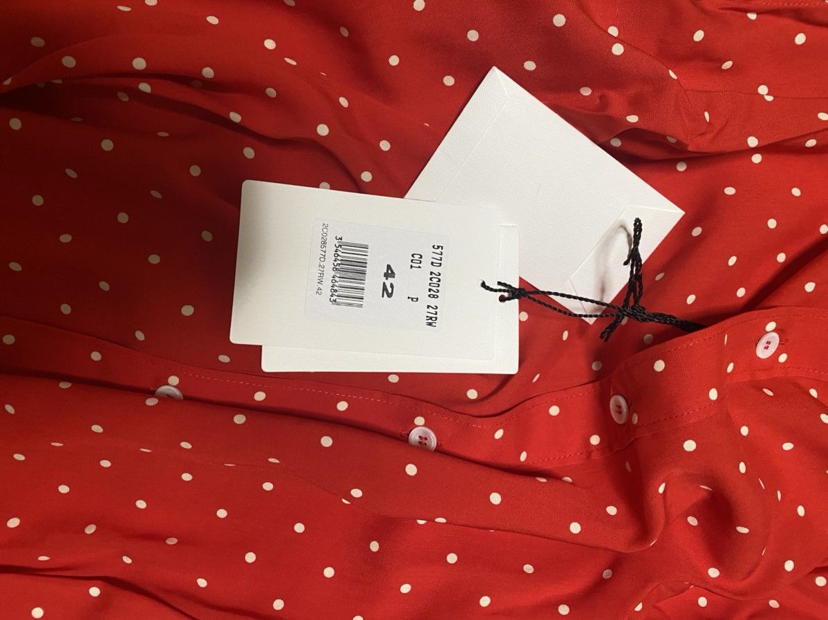 Celine × Hedi Slimane Red polka dot shirt Sz42 Size US L / EU 52-54 / 3 - 9 Thumbnail