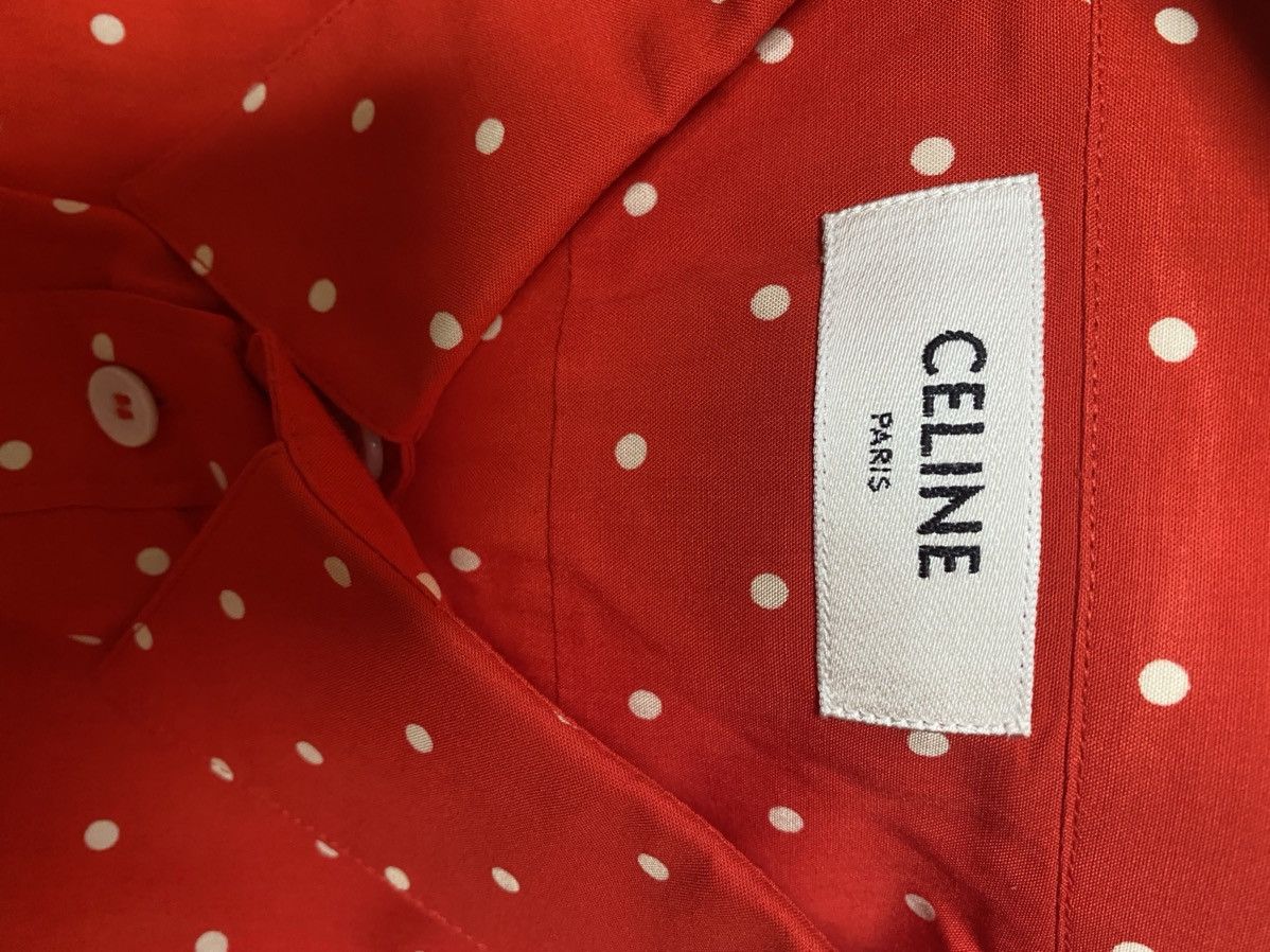 Celine × Hedi Slimane Red polka dot shirt Sz42 Size US L / EU 52-54 / 3 - 8 Thumbnail