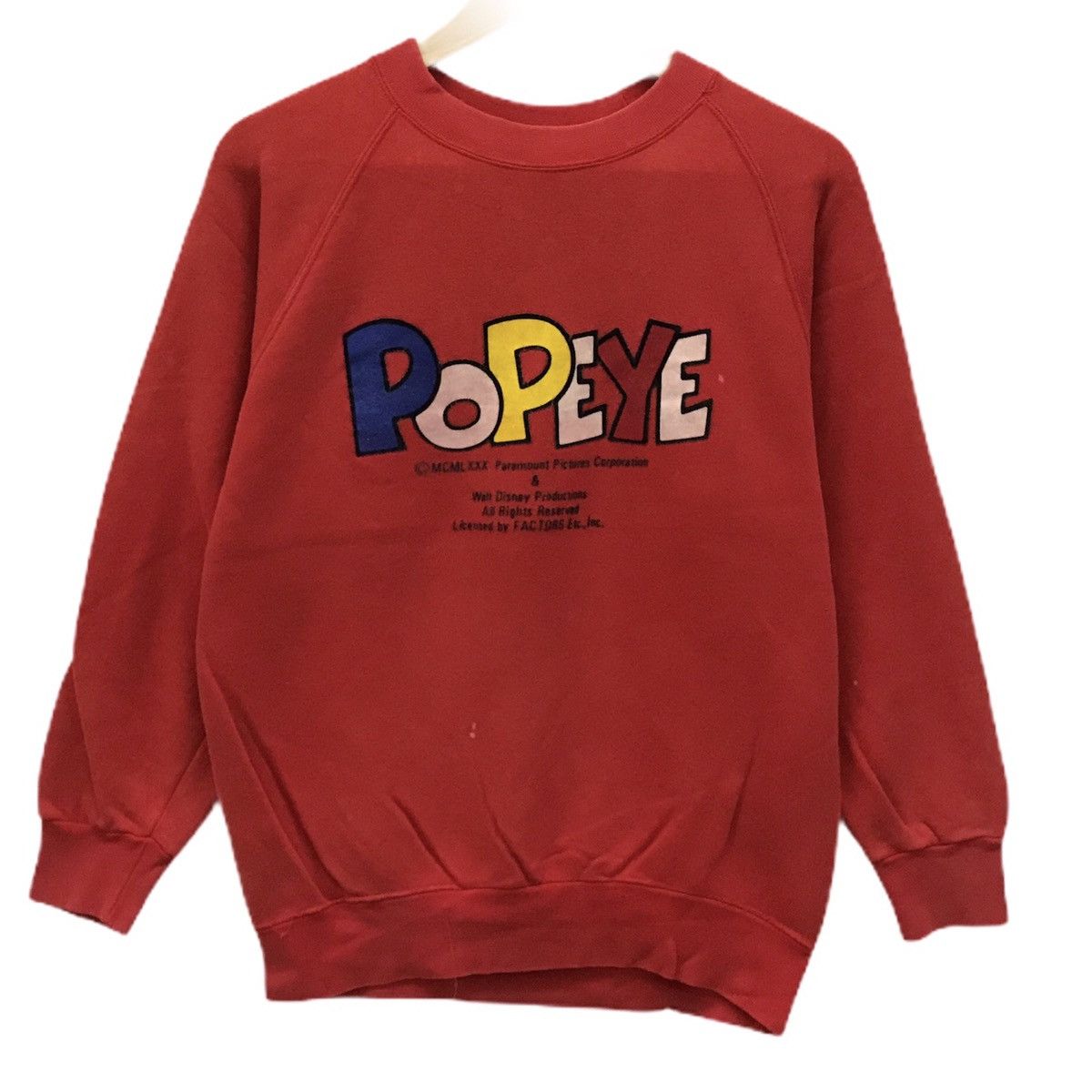 Cartoon Network × Disney × Vintage Vintage 90's POPEYE Sweatshirt Crewneck Spellout Popeye Size US S / EU 44-46 / 1 - 1 Thumbnail