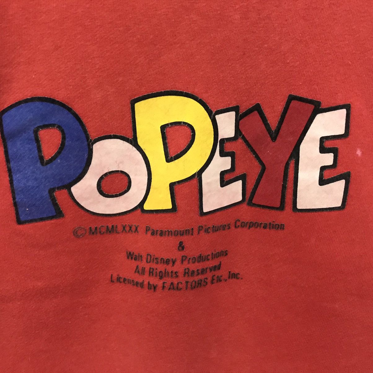 Cartoon Network × Disney × Vintage Vintage 90's POPEYE Sweatshirt Crewneck Spellout Popeye Size US S / EU 44-46 / 1 - 4 Thumbnail