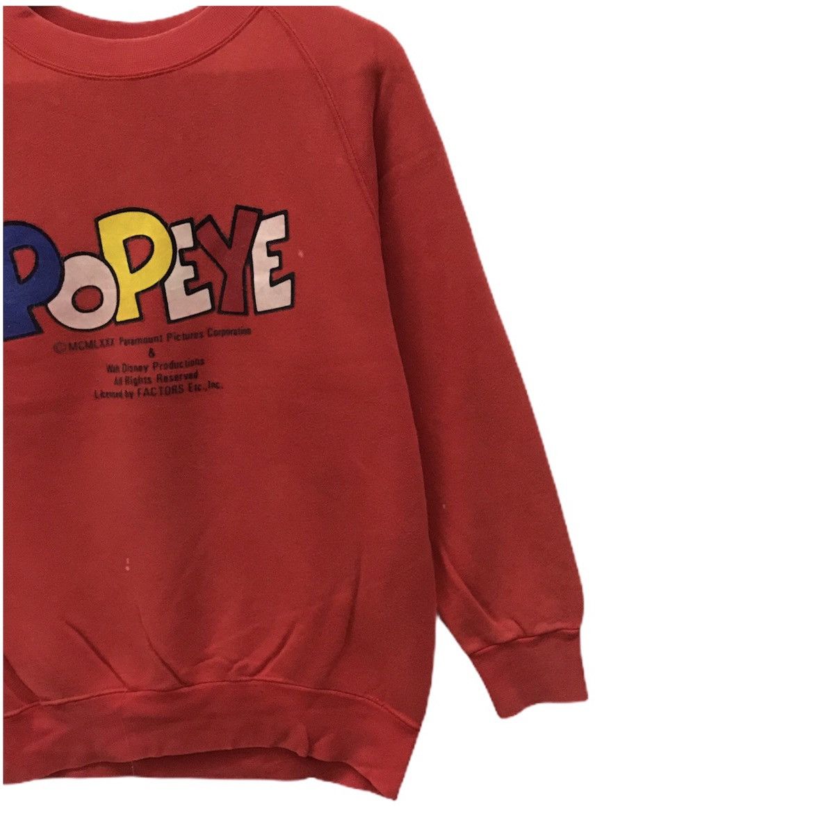 Cartoon Network × Disney × Vintage Vintage 90's POPEYE Sweatshirt Crewneck Spellout Popeye Size US S / EU 44-46 / 1 - 3 Thumbnail