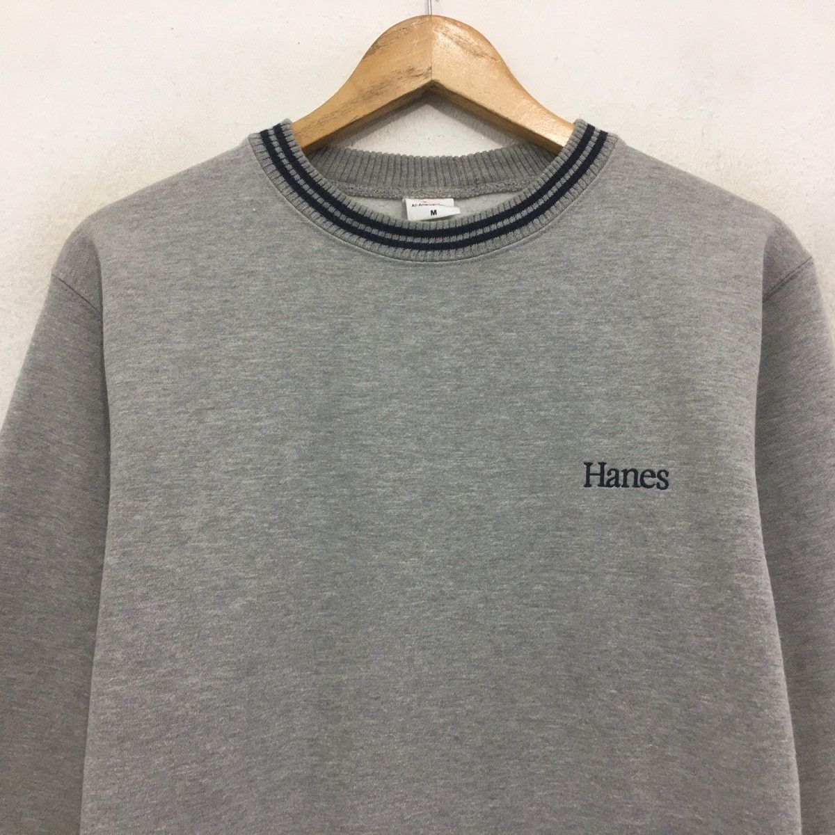 Hanes × Vintage Vintage Plain Sweatshirt Crewneck Plain Hanes Size US M / EU 48-50 / 2 - 3 Thumbnail