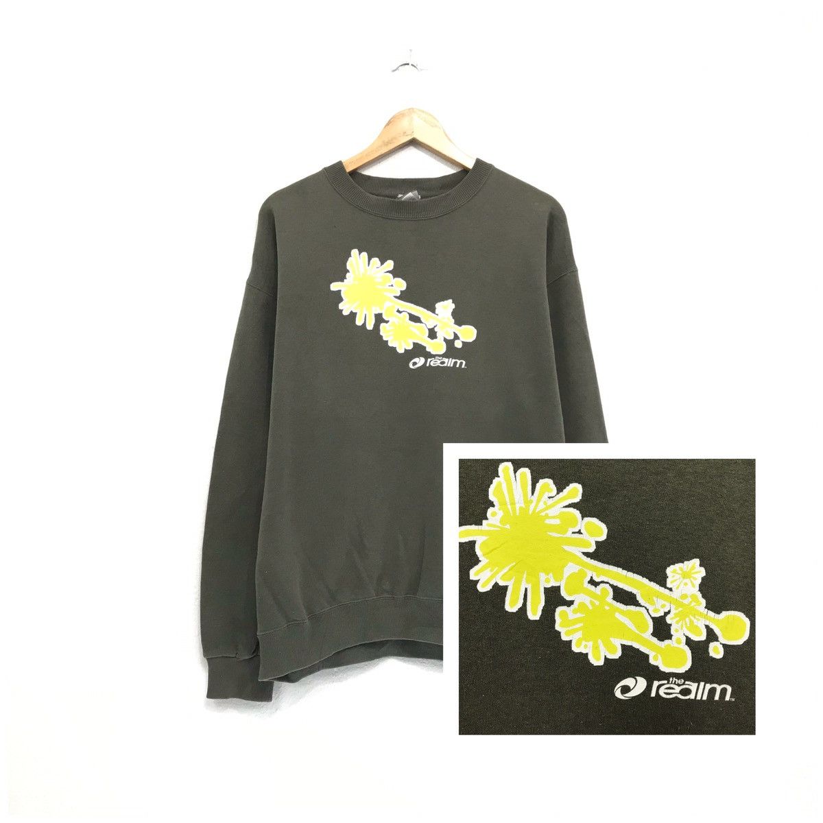 Vintage The Realm Sweatshirt Crewneck l Biglogo Spellout Surf Style Size US M / EU 48-50 / 2 - 1 Thumbnail