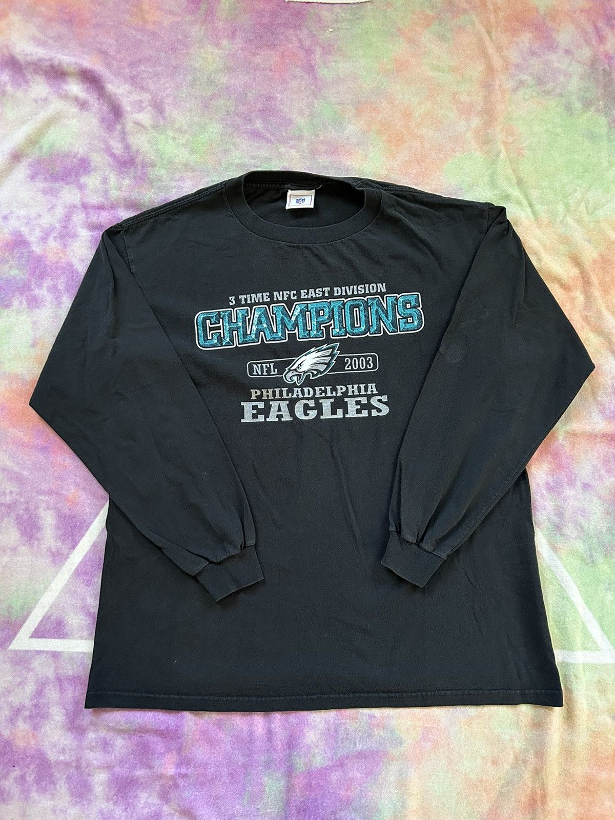 2004 Philadelphia Eagles NFC Champions Long Sleeve NFL T Shirt Size XL –  Rare VNTG