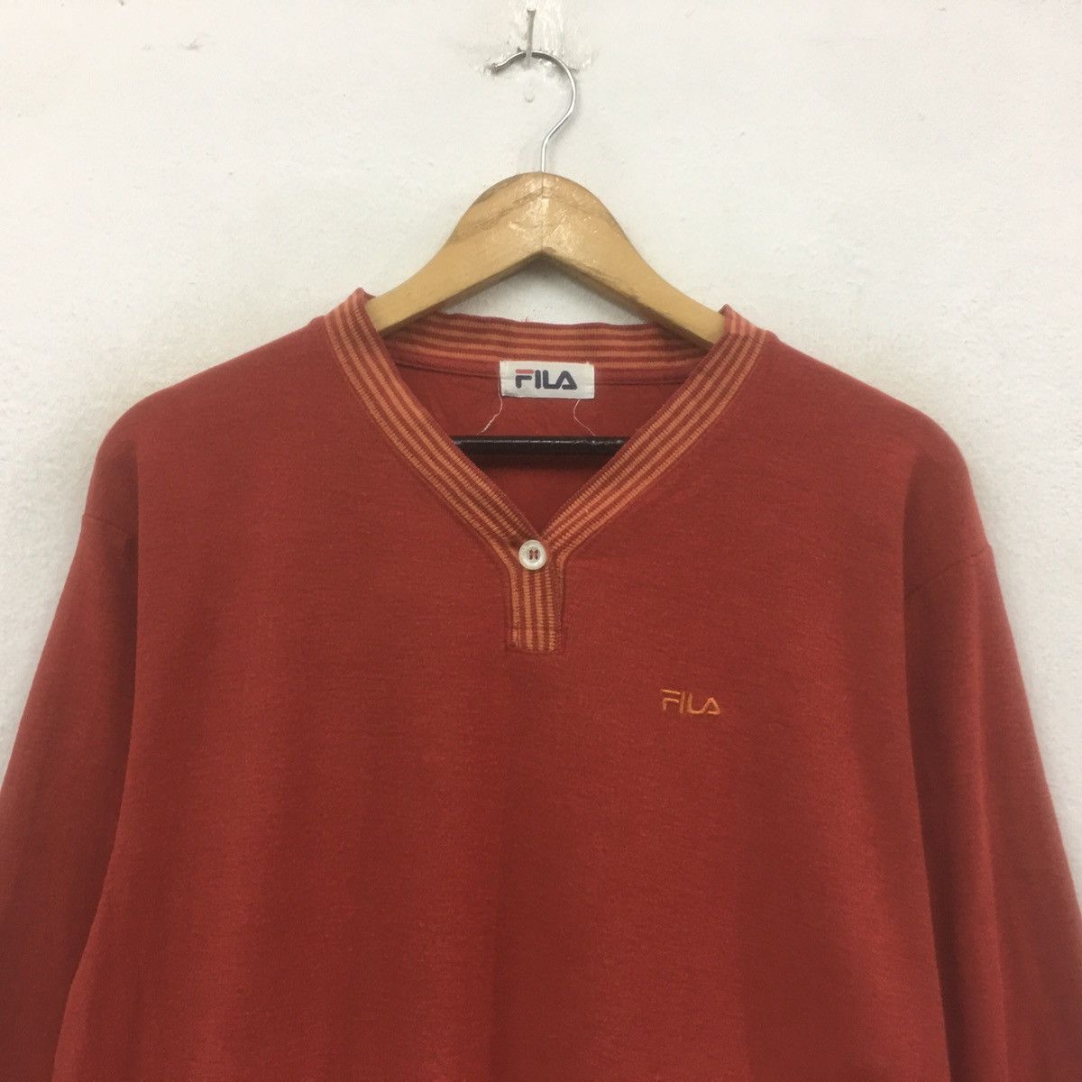 Fila × Vintage FILA Longsleve Embroidery Sweatshirt Crewneck Spellout Fila Size US M / EU 48-50 / 2 - 2 Thumbnail
