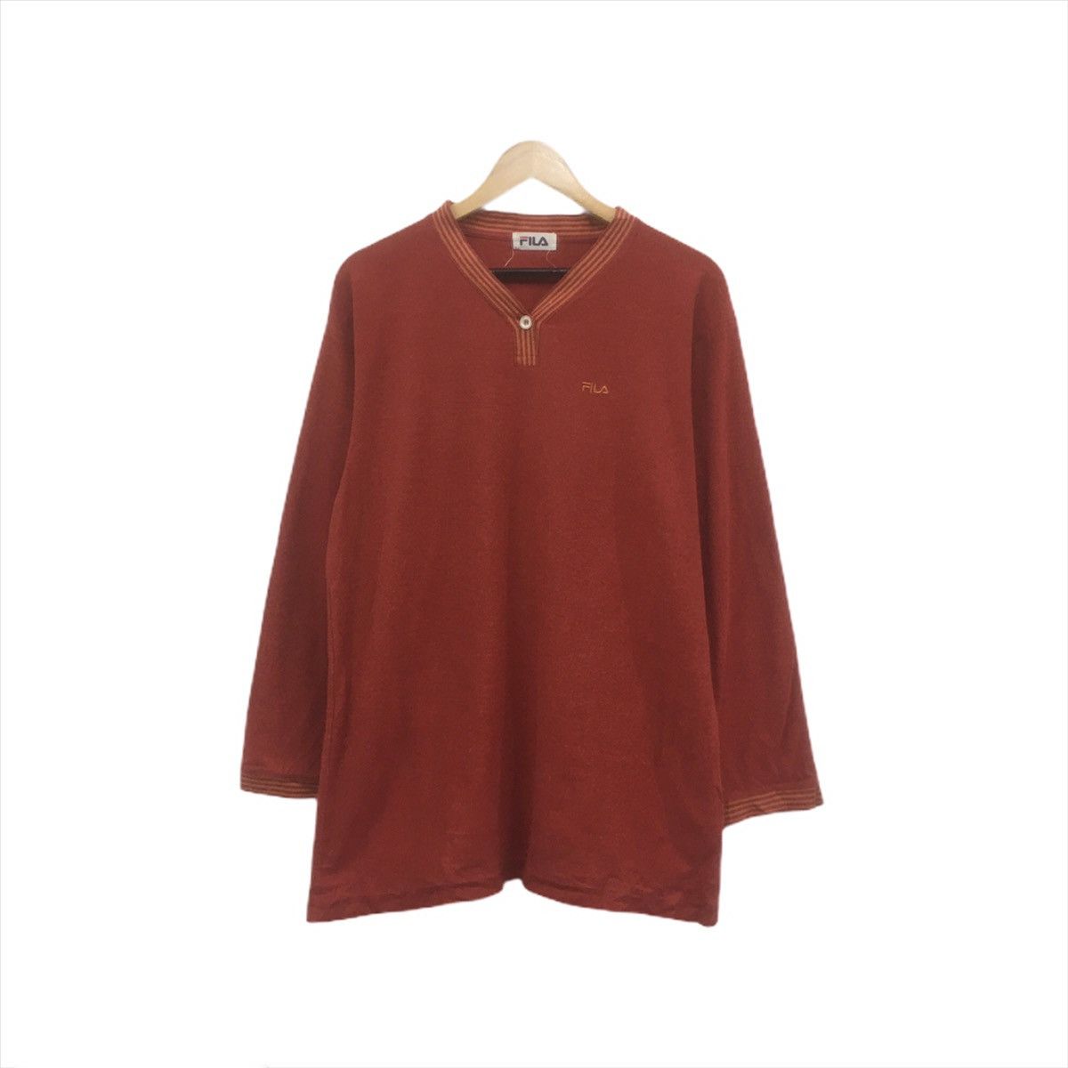 Fila × Vintage FILA Longsleve Embroidery Sweatshirt Crewneck Spellout Fila Size US M / EU 48-50 / 2 - 1 Thumbnail