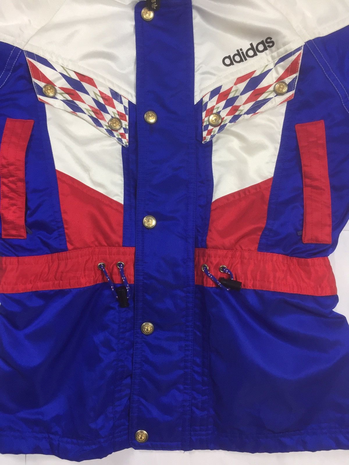 Adidas Vintage 90s Adidas Big logo light jacket string waist Size US M / EU 48-50 / 2 - 7 Thumbnail