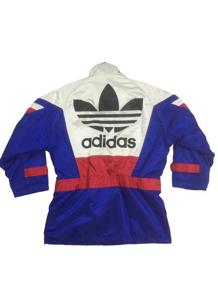 Adidas Vintage 90s Adidas Big logo light jacket string waist Size US M / EU 48-50 / 2 - 1 Thumbnail