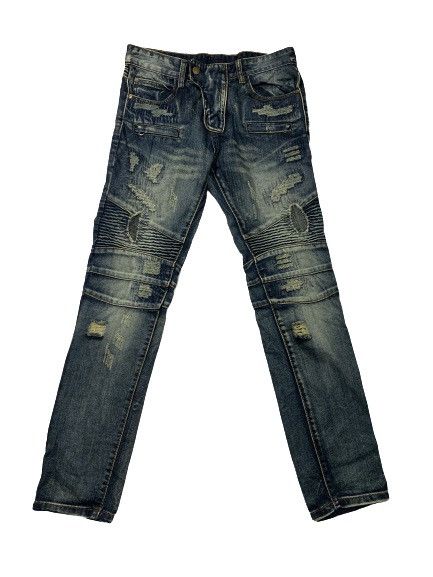 Japanese Brand Bie Pa fashion distress bikers jeans Size US 32 / EU 48 - 1 Thumbnail
