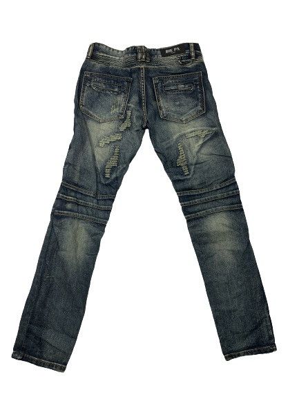 Japanese Brand Bie Pa fashion distress bikers jeans Size US 32 / EU 48 - 2 Thumbnail