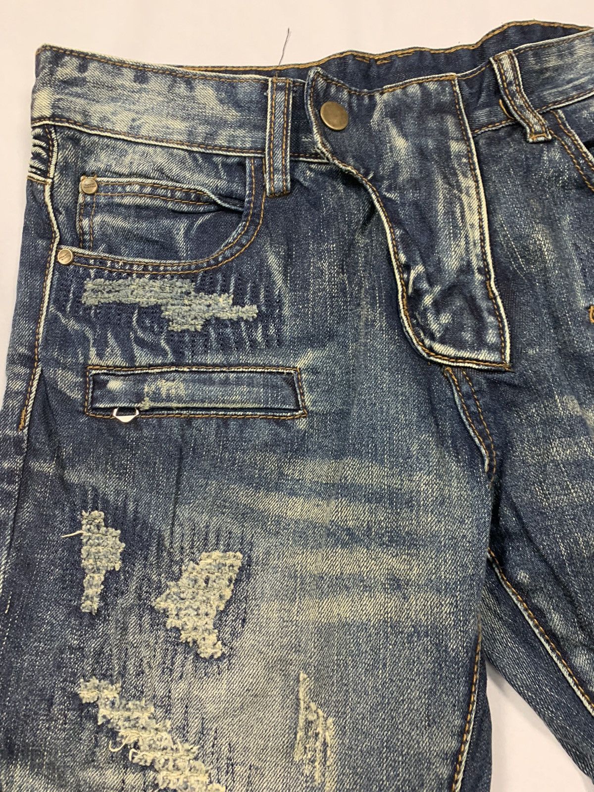 Japanese Brand Bie Pa fashion distress bikers jeans Size US 32 / EU 48 - 6 Thumbnail
