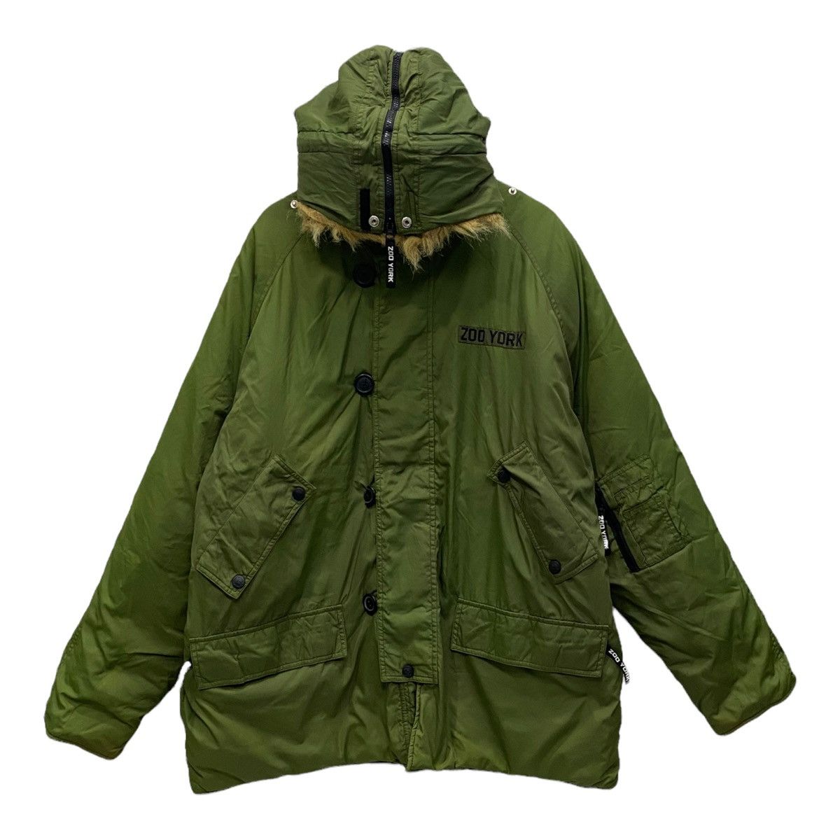 ZOO YORK 🇺🇸 NYC UNBREAKABLE FUR HOOD PUFFER MILITARY PARKA