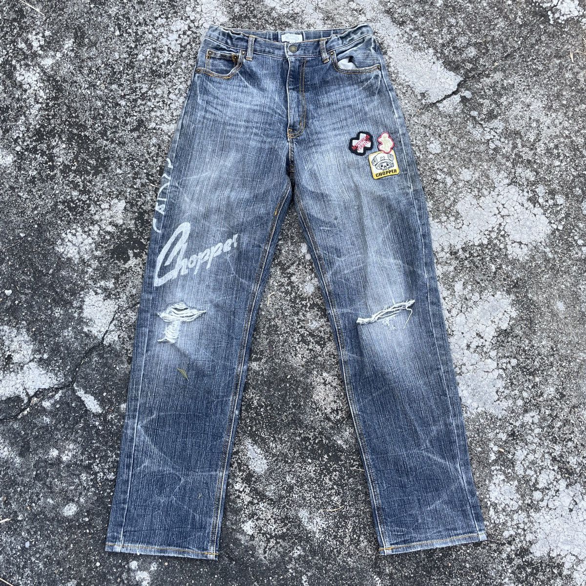 Anime Vintage One Piece Chopper Distressed Kids Denim Size US 30 / EU 46 - 1 Thumbnail