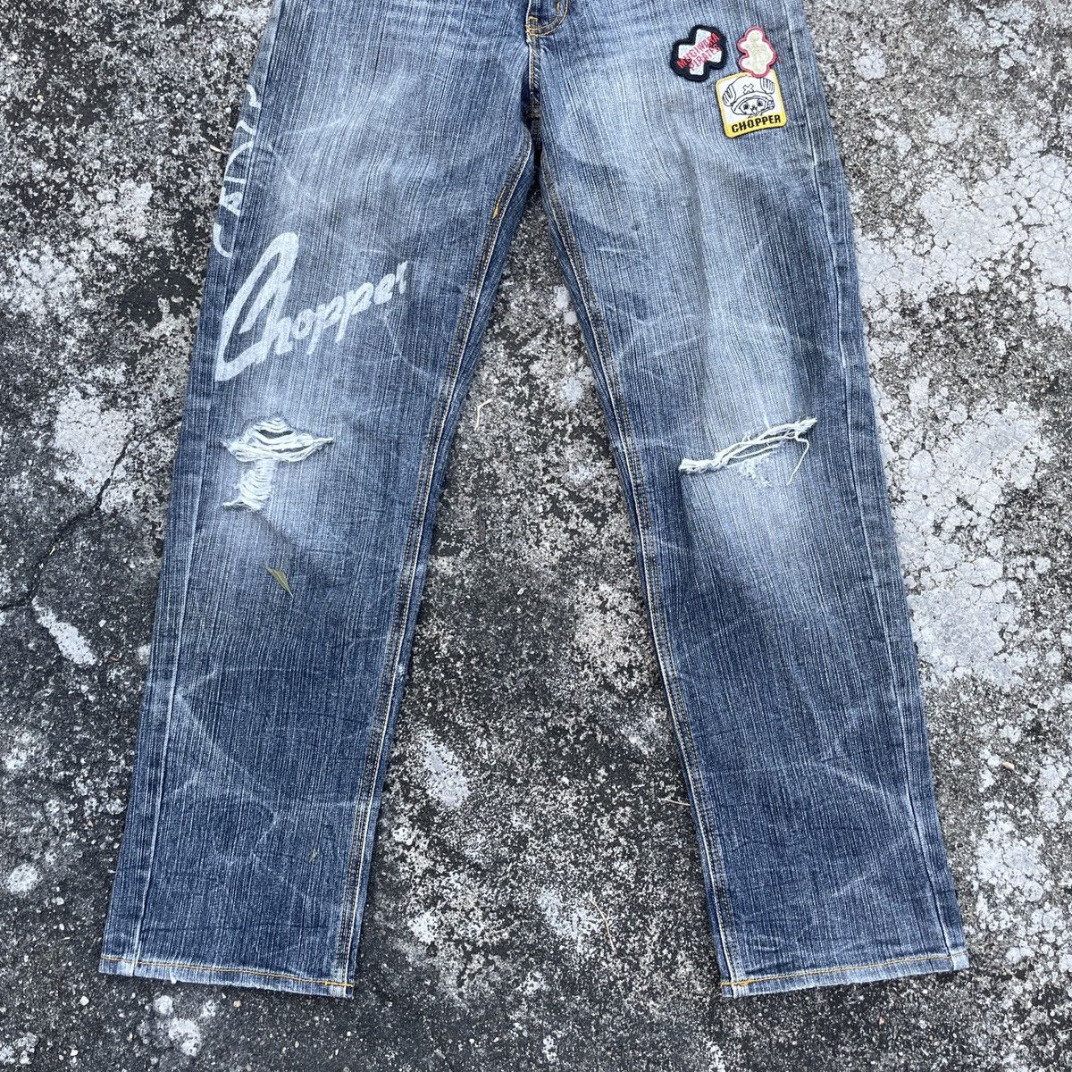 Anime Vintage One Piece Chopper Distressed Kids Denim Size US 30 / EU 46 - 4 Thumbnail