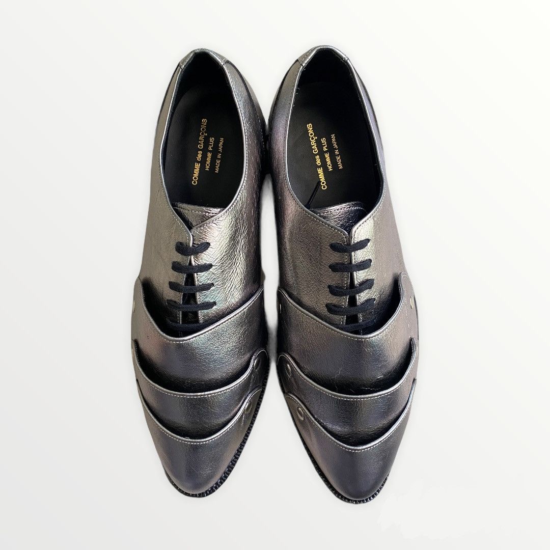 Comme des Garcons Homme Plus Fall 16 Runway Silver Armor Shoes Size US 10 / EU 43 - 3 Thumbnail