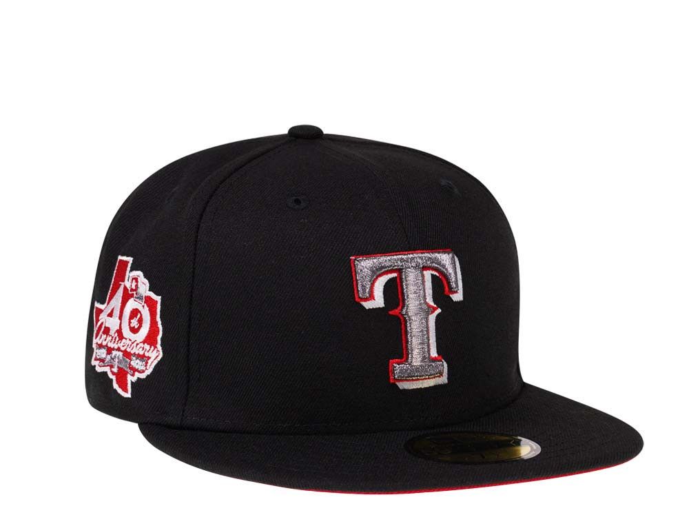 MLB × New Era 7 1/8 Black Red Terminator Texas Rangers 40th Topperz Cap Size ONE SIZE - 8 Thumbnail