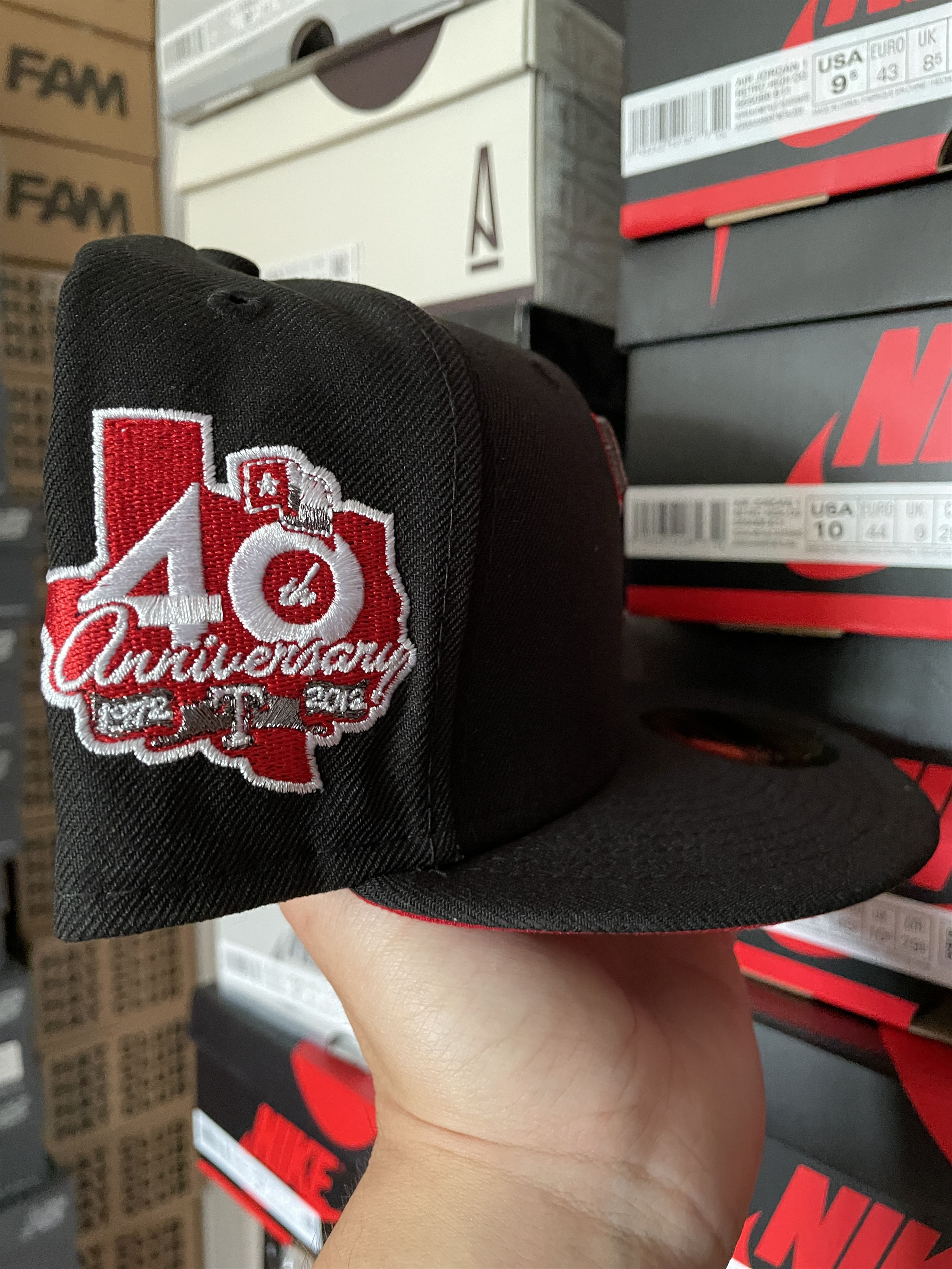 MLB × New Era 7 1/8 Black Red Terminator Texas Rangers 40th Topperz Cap Size ONE SIZE - 3 Thumbnail