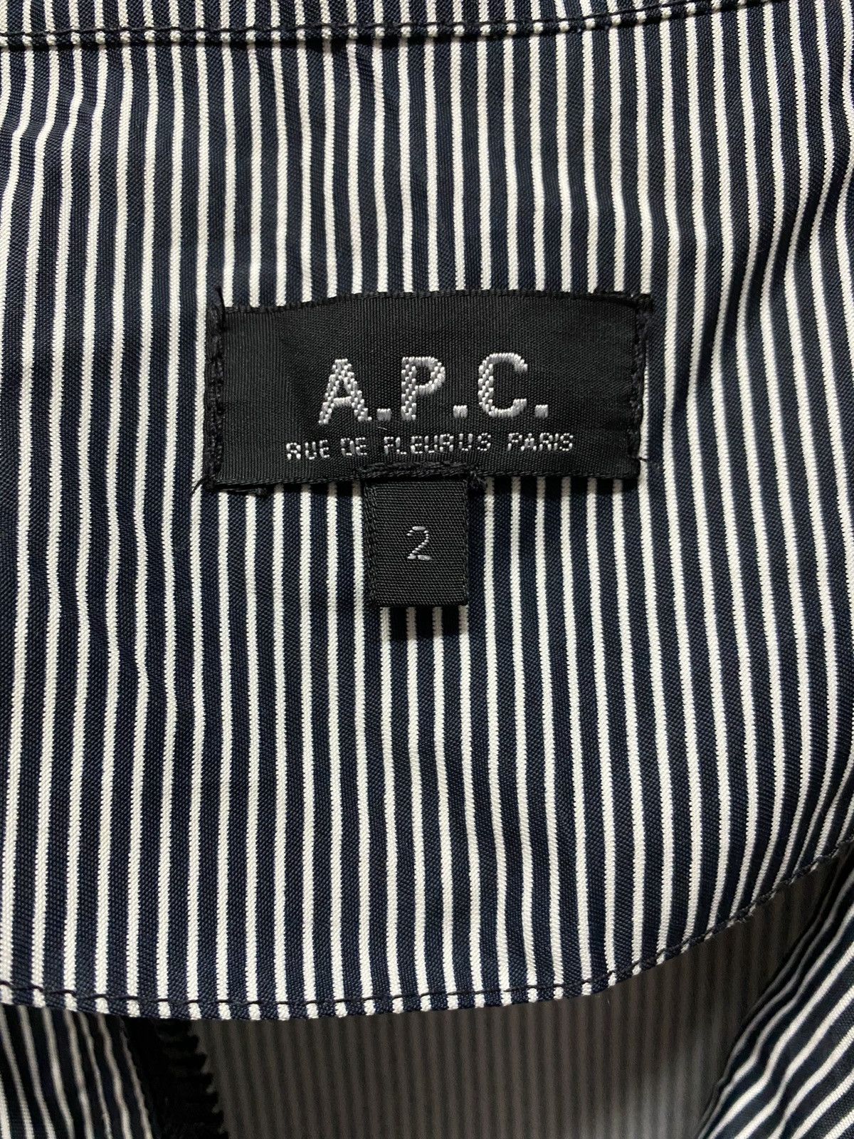 A.P.C. A.P.C Paris Hickory Stripe Hidden Hoodie AW Jacket Size US L / EU 52-54 / 3 - 17 Thumbnail