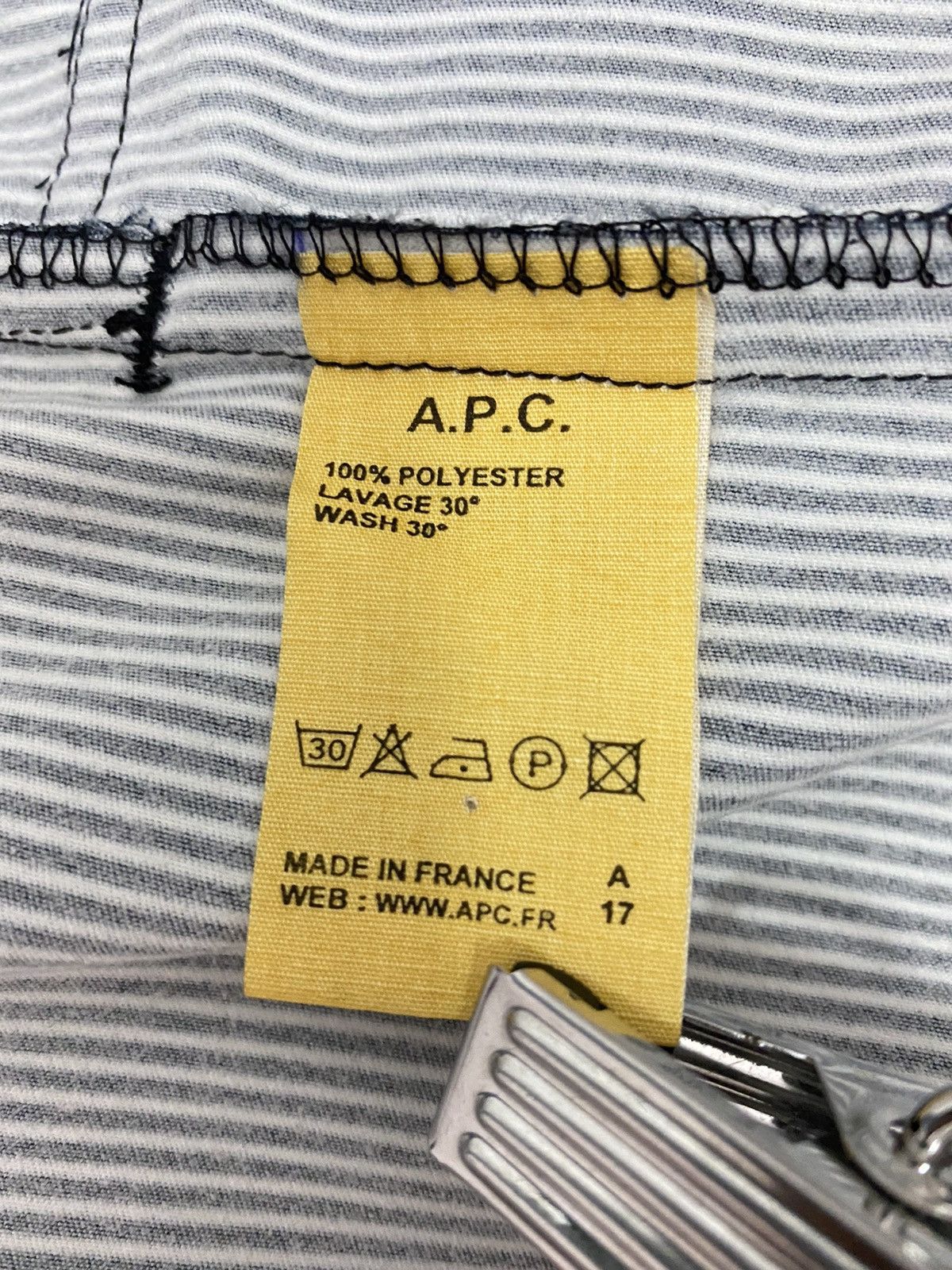 A.P.C. A.P.C Paris Hickory Stripe Hidden Hoodie AW Jacket Size US L / EU 52-54 / 3 - 18 Thumbnail