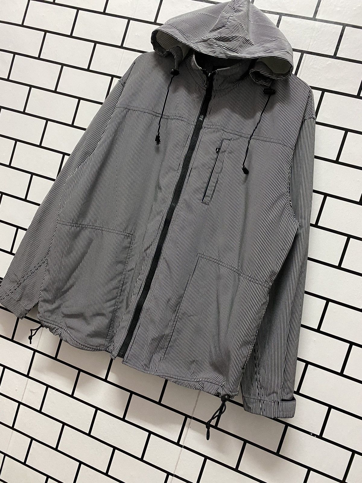 A.P.C. A.P.C Paris Hickory Stripe Hidden Hoodie AW Jacket Size US L / EU 52-54 / 3 - 4 Thumbnail