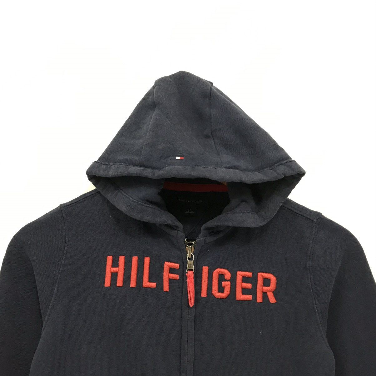 Tommy Hilfiger × Tommy Jeans Vintage Tommy Hilfiger Hoodies Sweatshirt Spellout Hilfiger Size S / US 4 / IT 40 - 2 Thumbnail