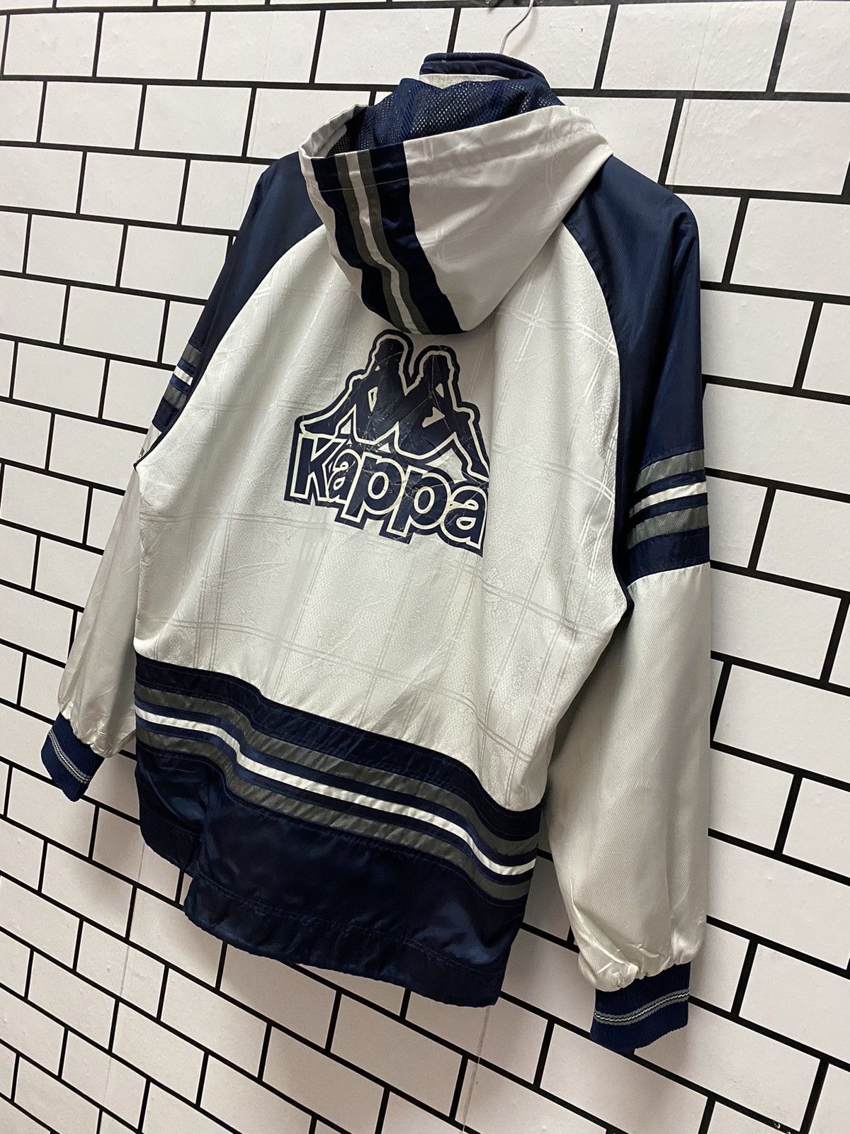 Kappa × Vintage Vintage 90’s Kappa Big Logo Windbreaker Waterproof Jacket Size US L / EU 52-54 / 3 - 4 Thumbnail