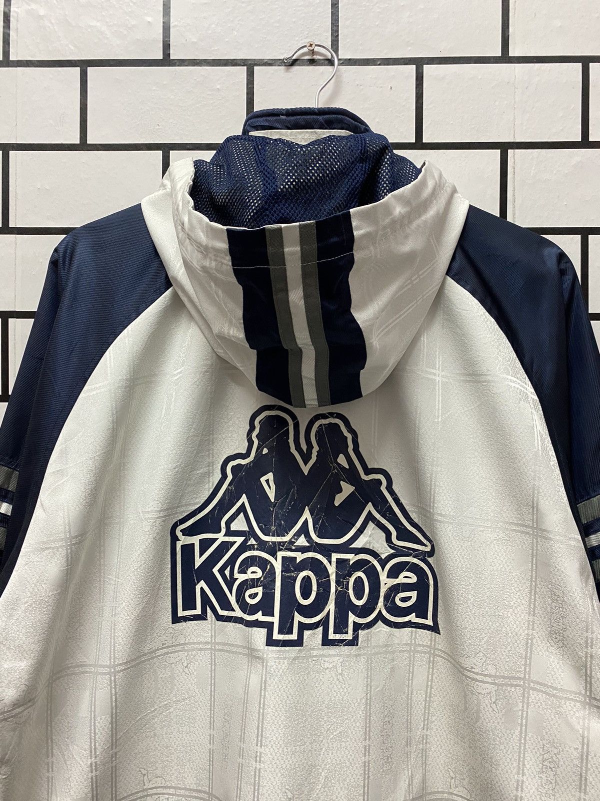 Kappa × Vintage Vintage 90’s Kappa Big Logo Windbreaker Waterproof Jacket Size US L / EU 52-54 / 3 - 3 Thumbnail