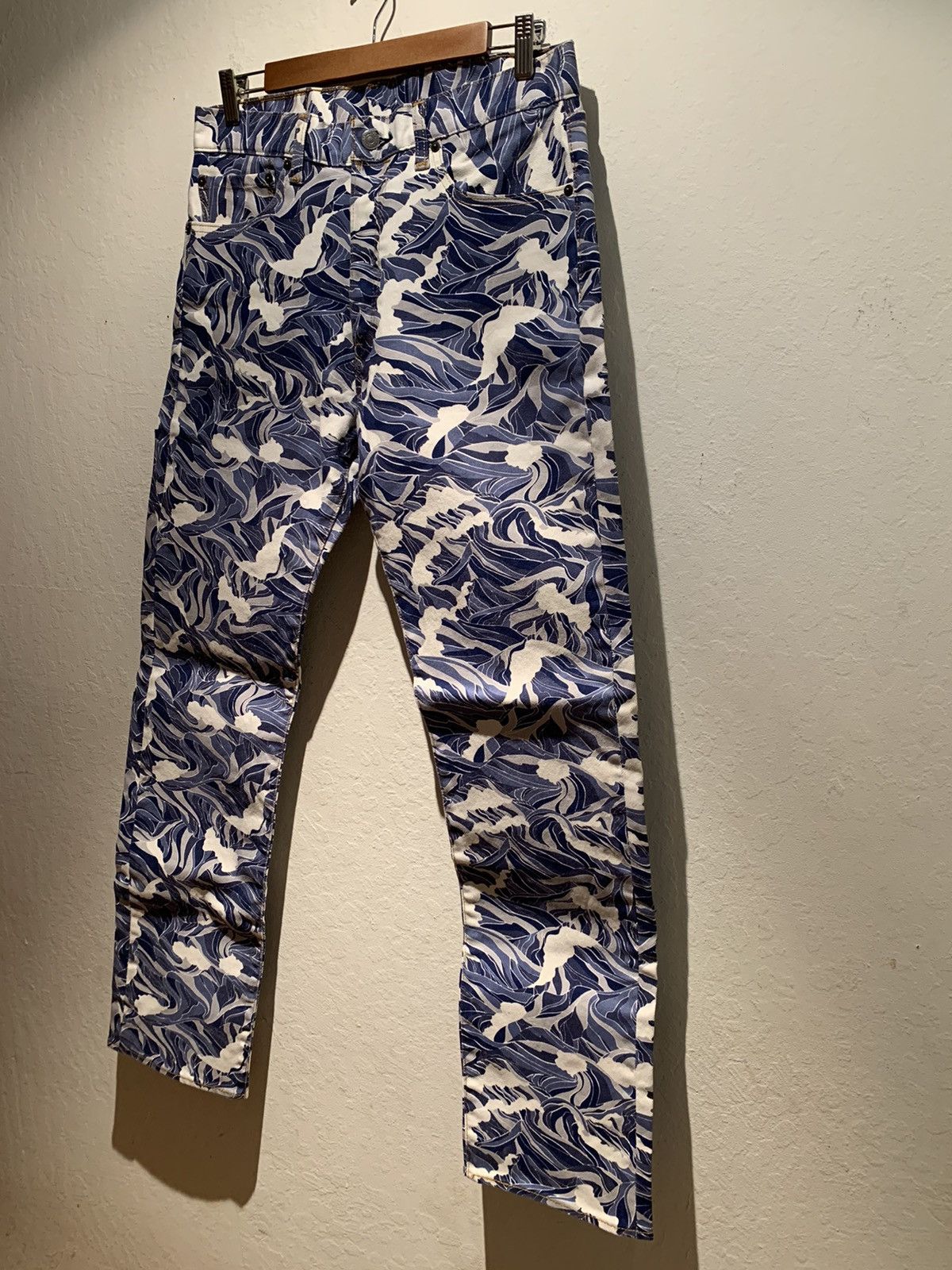 Designer × Levi's *RARE* Levi’s Aquamarine Print 501 Sample Denim Jeans - 32 Size US 32 / EU 48 - 1 Thumbnail