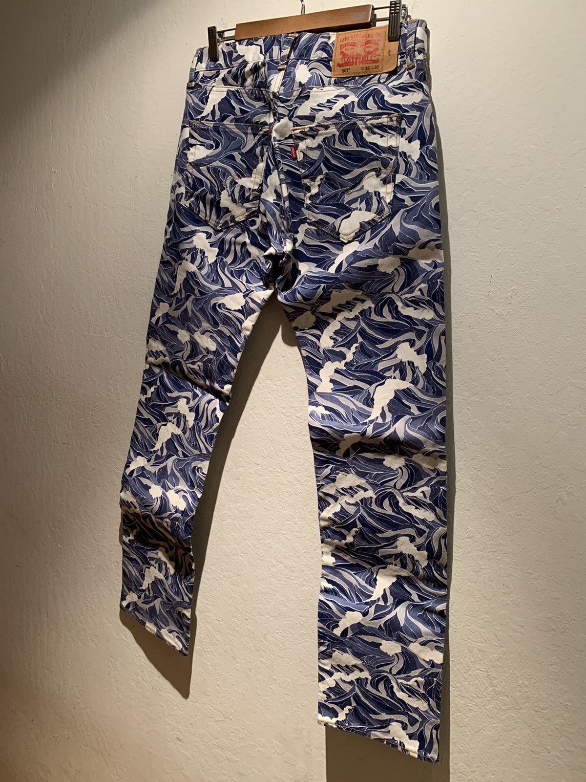 Designer × Levi's *RARE* Levi’s Aquamarine Print 501 Sample Denim Jeans - 32 Size US 32 / EU 48 - 2 Thumbnail