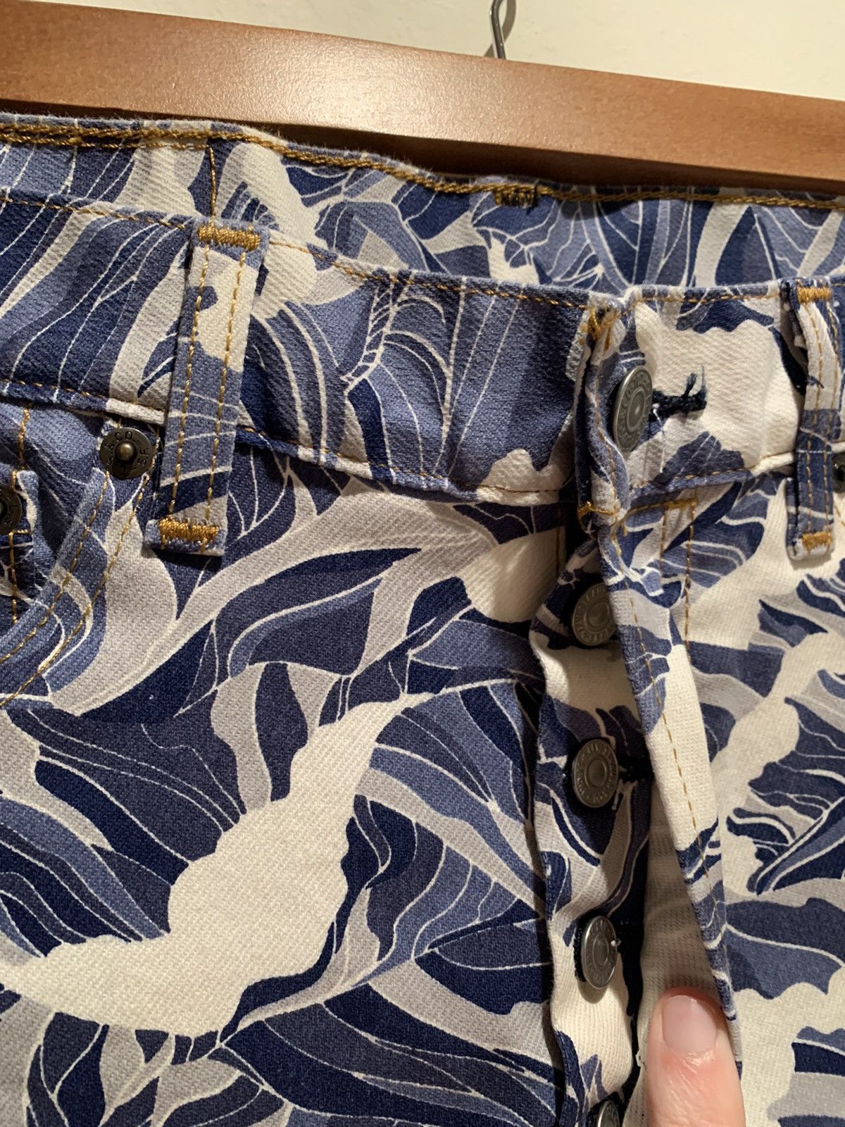 Designer × Levi's *RARE* Levi’s Aquamarine Print 501 Sample Denim Jeans - 32 Size US 32 / EU 48 - 8 Thumbnail