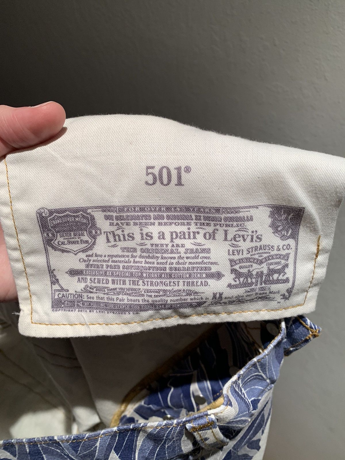 Designer × Levi's *RARE* Levi’s Aquamarine Print 501 Sample Denim Jeans - 32 Size US 32 / EU 48 - 11 Thumbnail