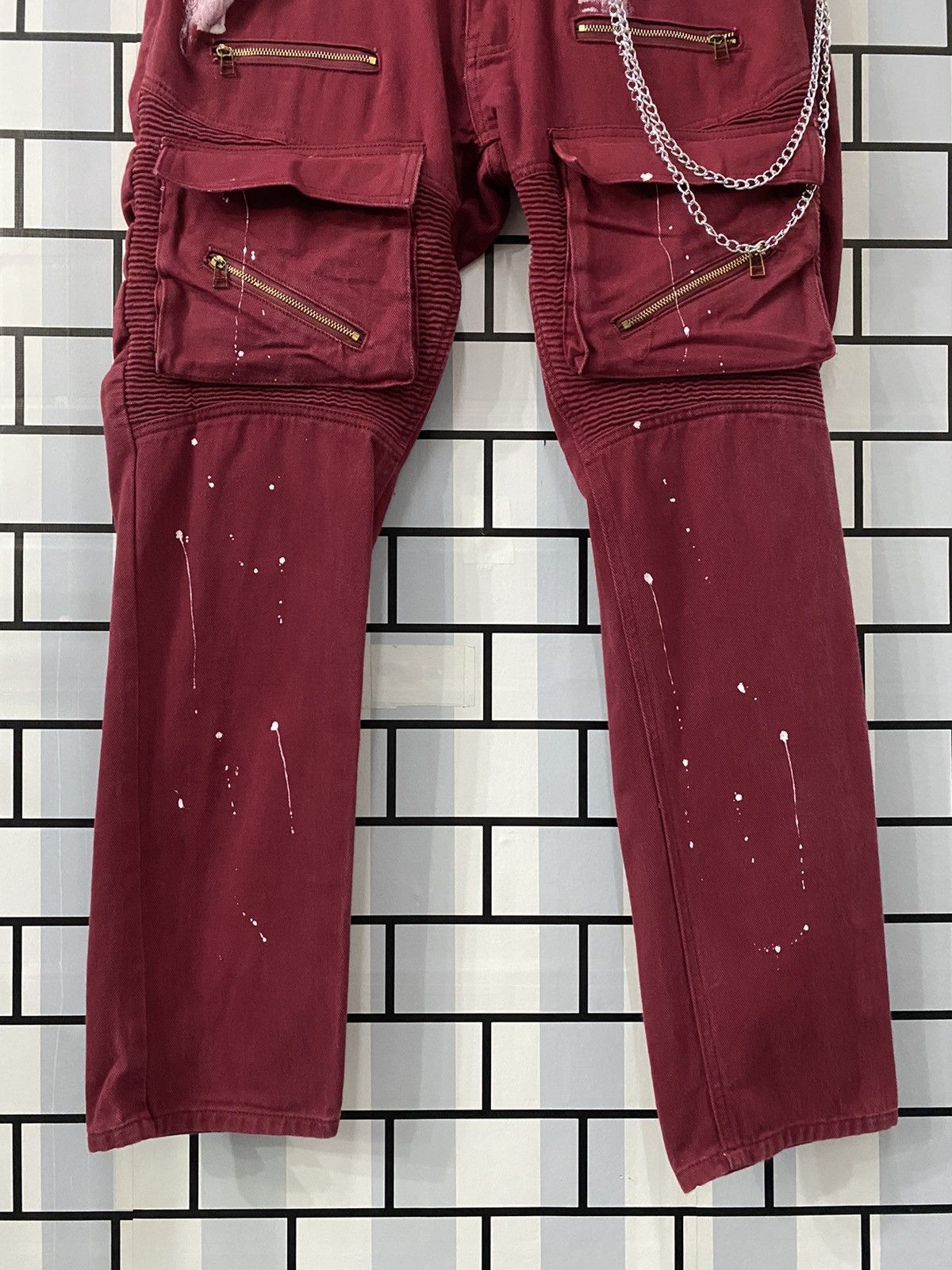 Vintage Vintage Daimond Stash Cargo Biker Multi Pocket Pants Size US 36 / EU 52 - 7 Thumbnail