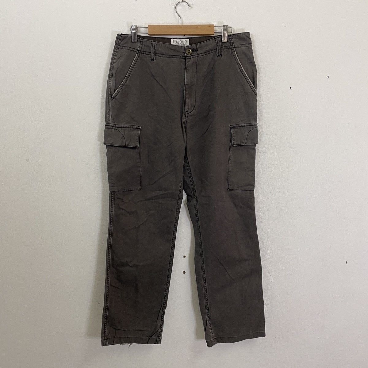 image of Workers Vintage Real Crush Utility Multipocket Tactical Cargo Pants in Dark Gray, Men's (Size 32)