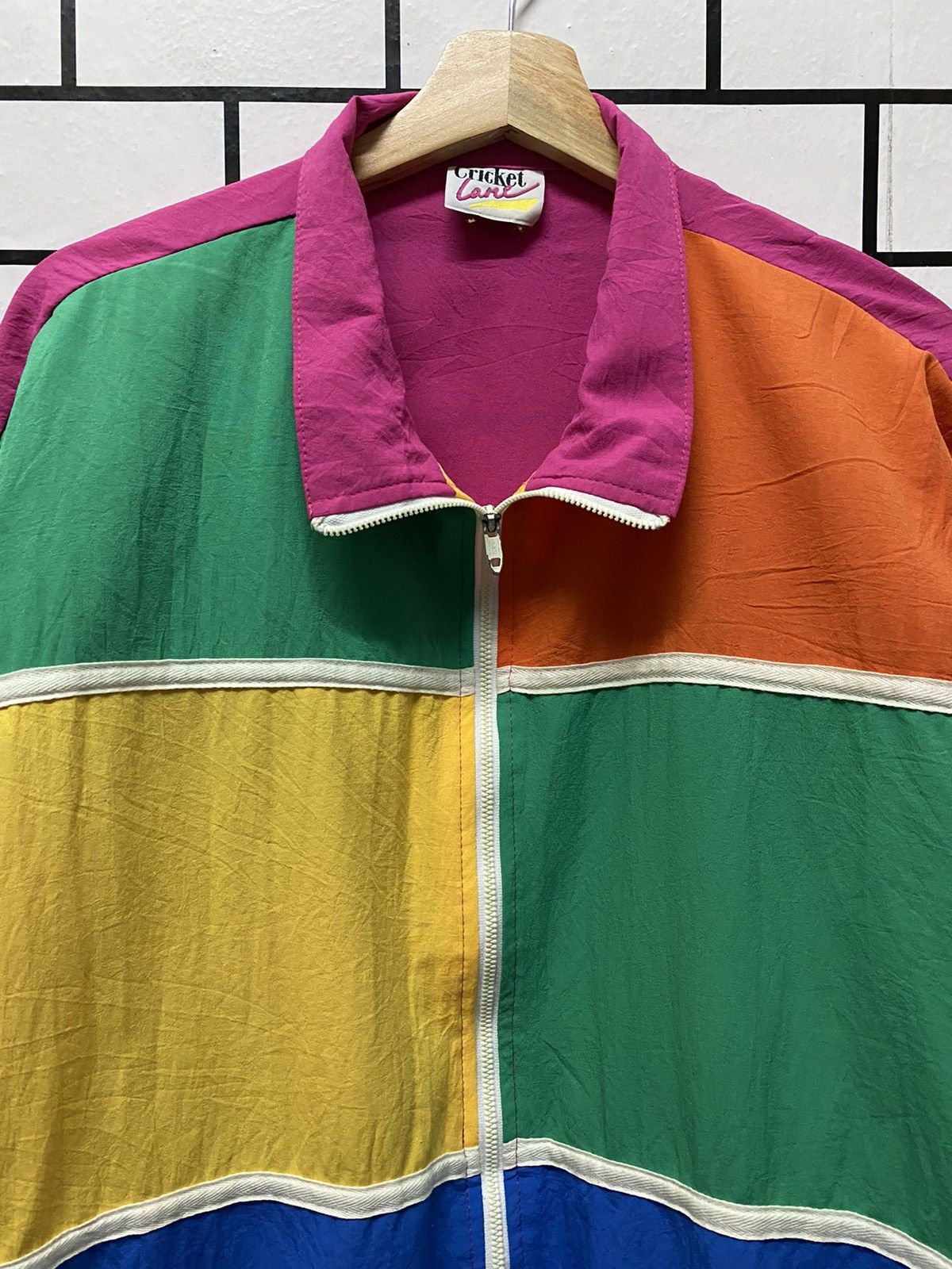 Vintage Vintage 80’s Cricket Lane Multi Colour talon Zipper Jacket Size US L / EU 52-54 / 3 - 4 Thumbnail