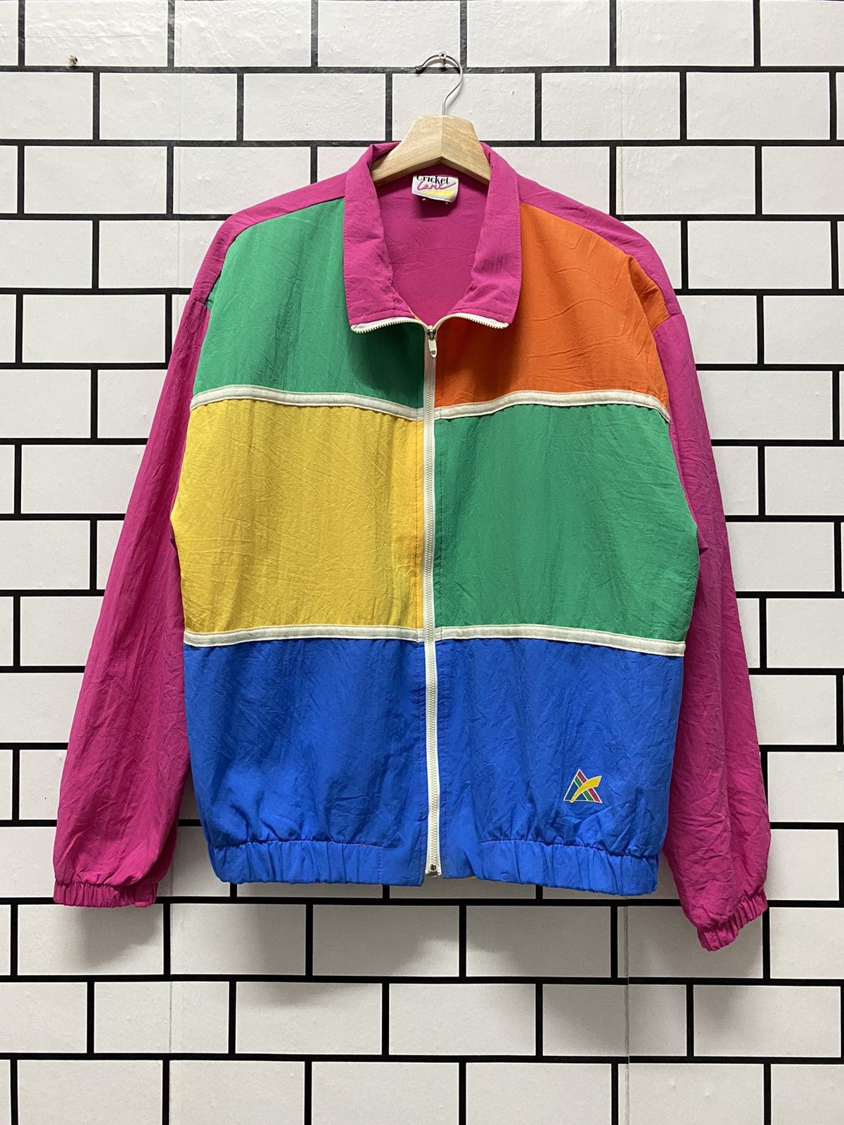 Vintage Vintage 80’s Cricket Lane Multi Colour talon Zipper Jacket Size US L / EU 52-54 / 3 - 1 Thumbnail