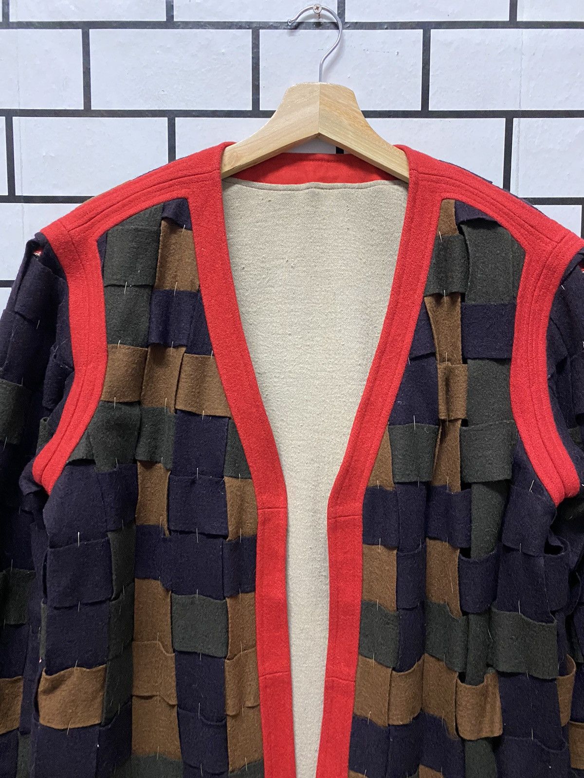 Designer × Japanese Brand Vintage Japan Brand Reconstructed Patchwork Cardigan Size US M / EU 48-50 / 2 - 9 Thumbnail