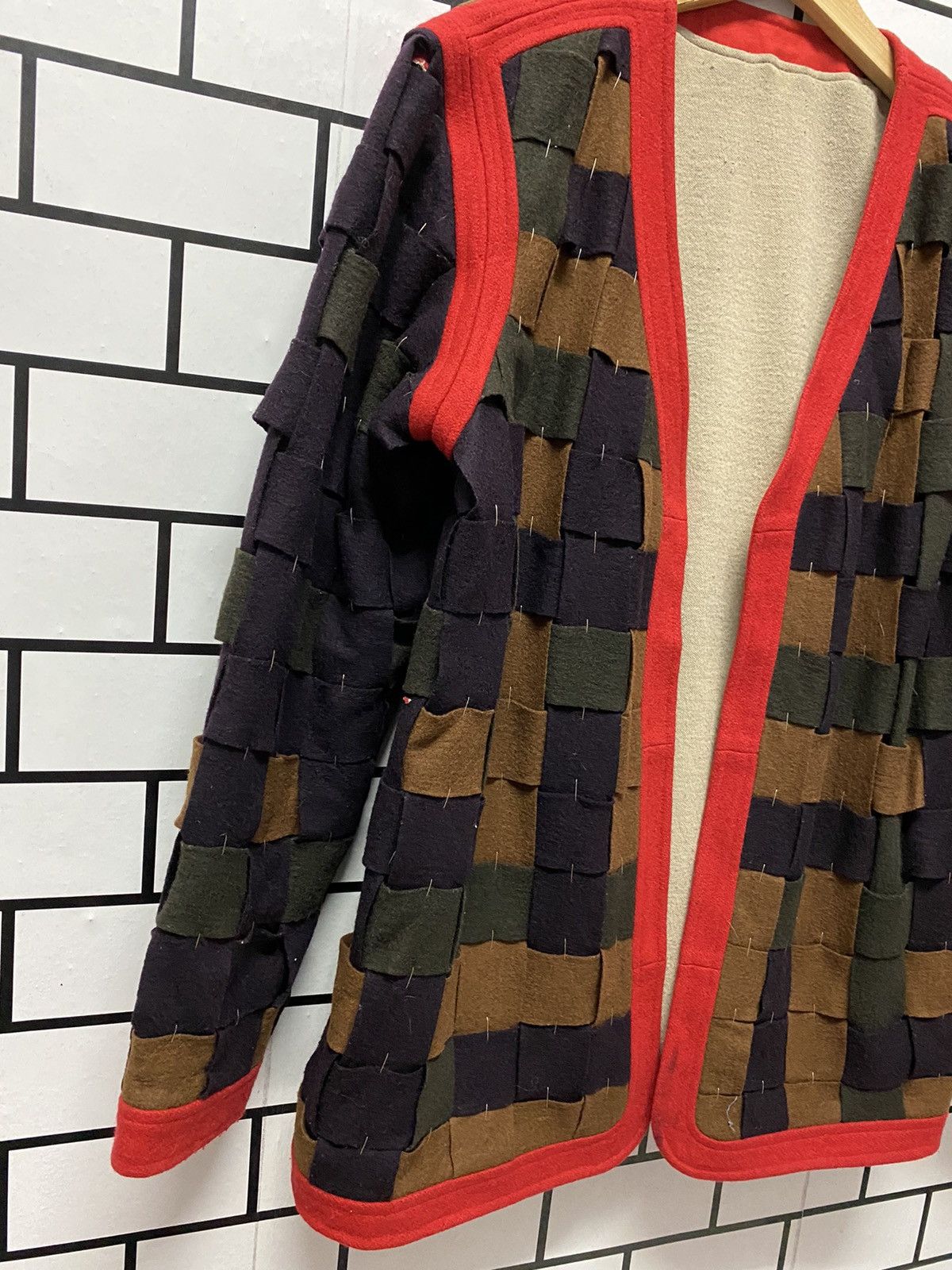 Designer × Japanese Brand Vintage Japan Brand Reconstructed Patchwork Cardigan Size US M / EU 48-50 / 2 - 4 Thumbnail