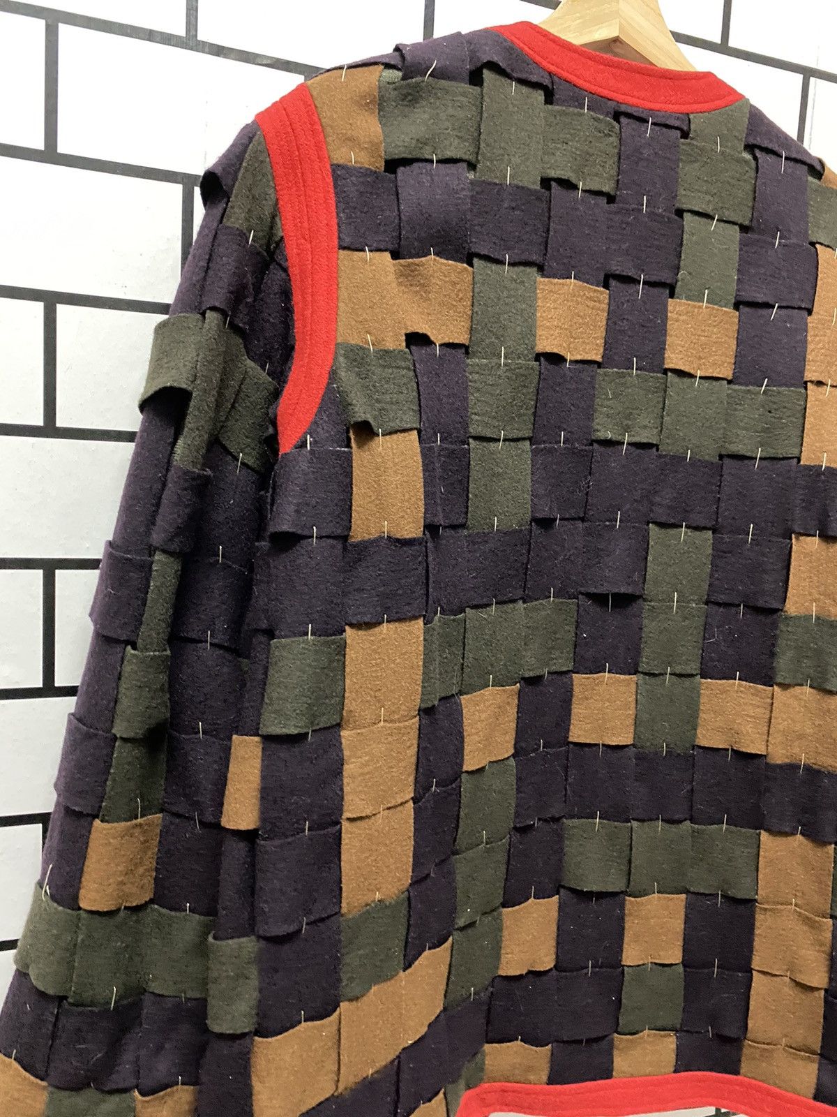 Designer × Japanese Brand Vintage Japan Brand Reconstructed Patchwork Cardigan Size US M / EU 48-50 / 2 - 11 Thumbnail