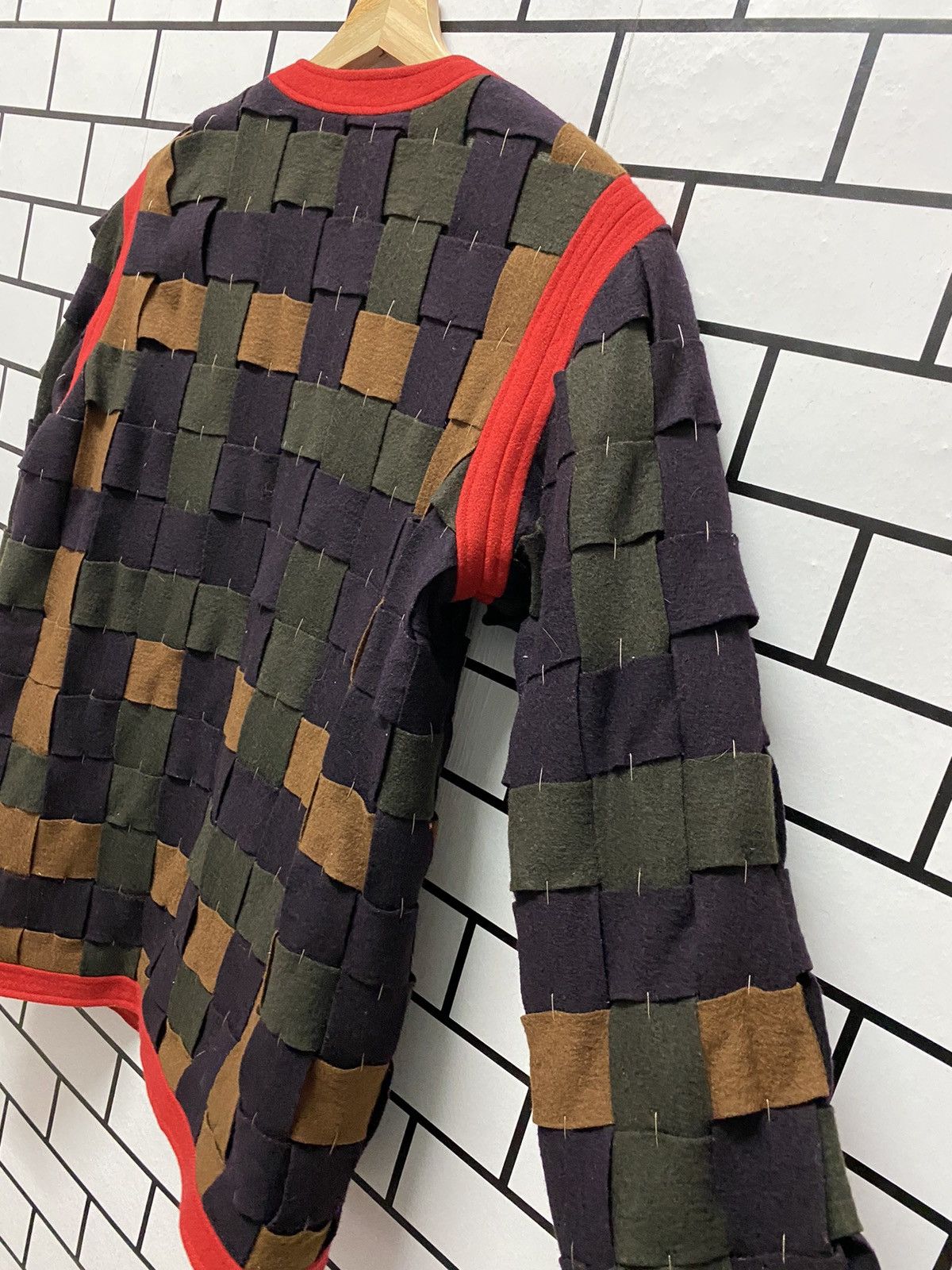 Designer × Japanese Brand Vintage Japan Brand Reconstructed Patchwork Cardigan Size US M / EU 48-50 / 2 - 14 Thumbnail