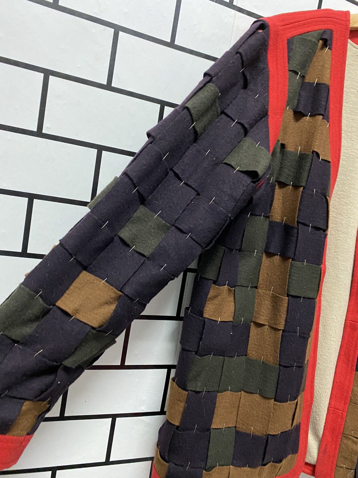 Designer × Japanese Brand Vintage Japan Brand Reconstructed Patchwork Cardigan Size US M / EU 48-50 / 2 - 15 Thumbnail