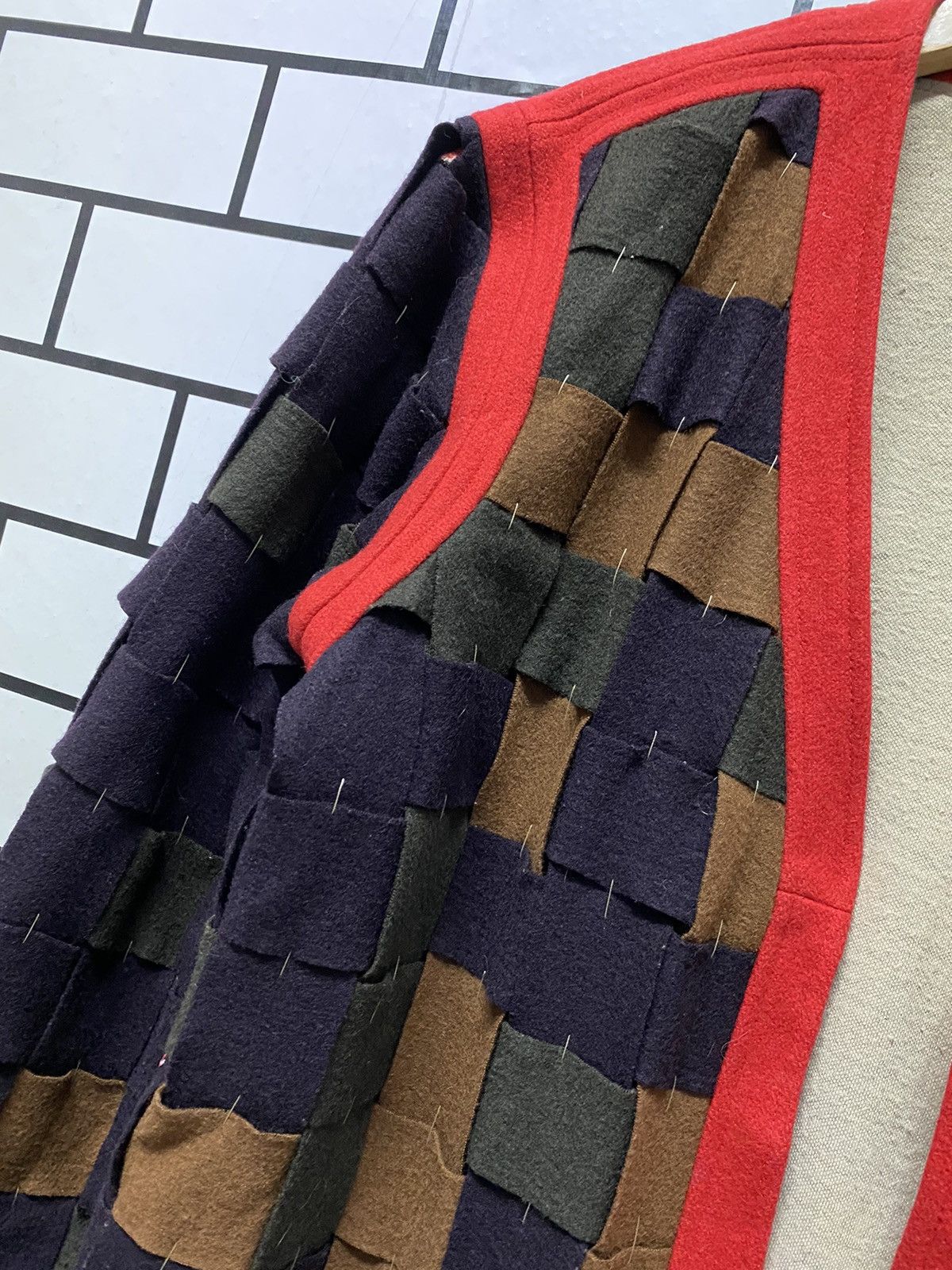 Designer × Japanese Brand Vintage Japan Brand Reconstructed Patchwork Cardigan Size US M / EU 48-50 / 2 - 5 Thumbnail