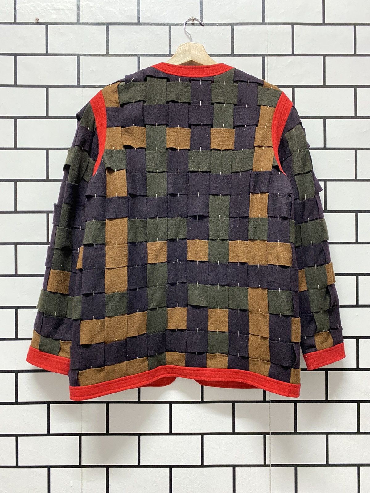Designer × Japanese Brand Vintage Japan Brand Reconstructed Patchwork Cardigan Size US M / EU 48-50 / 2 - 2 Thumbnail