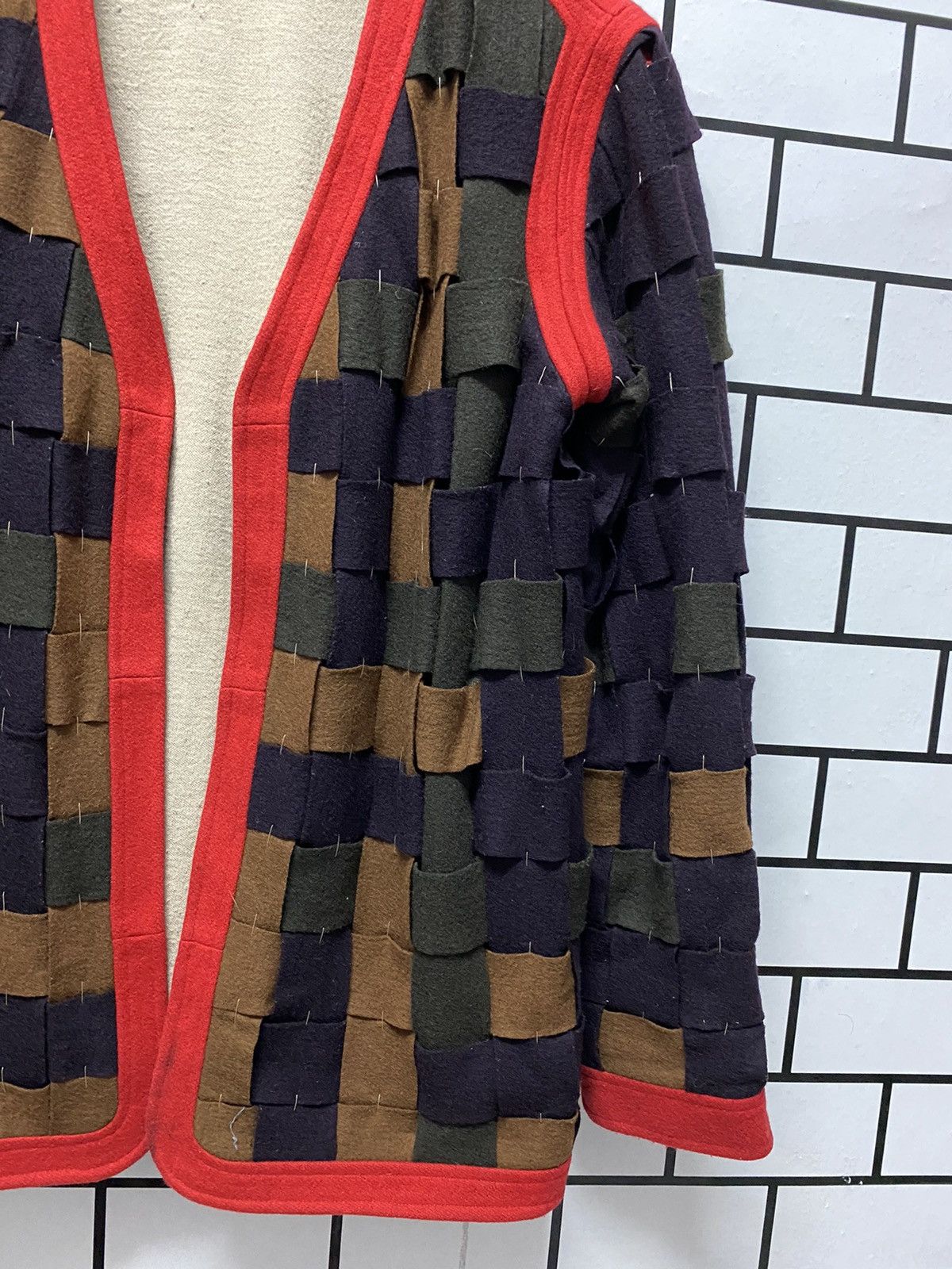 Designer × Japanese Brand Vintage Japan Brand Reconstructed Patchwork Cardigan Size US M / EU 48-50 / 2 - 7 Thumbnail