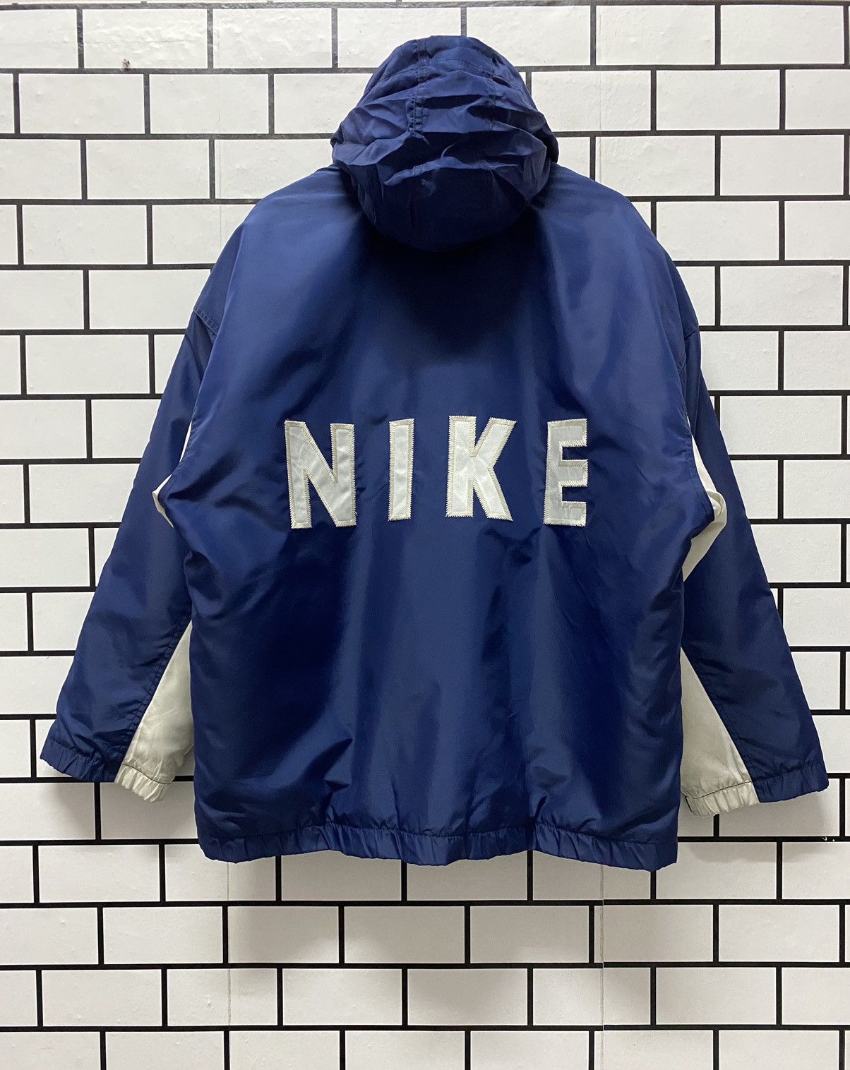 Nike × Vintage Vintage 90’s Nike Spell Out Embroidery quilt down jacket Size US L / EU 52-54 / 3 - 1 Thumbnail