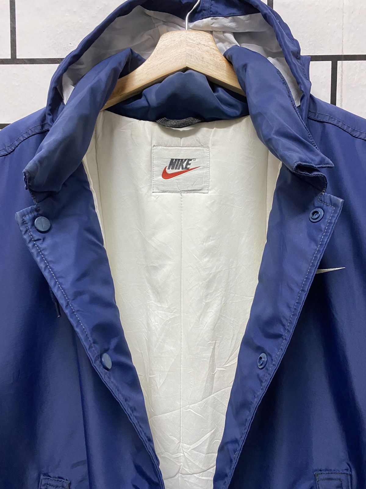 Nike × Vintage Vintage 90’s Nike Spell Out Embroidery quilt down jacket Size US L / EU 52-54 / 3 - 13 Thumbnail
