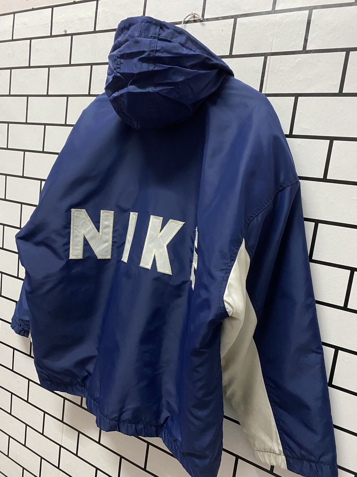 Nike × Vintage Vintage 90’s Nike Spell Out Embroidery quilt down jacket Size US L / EU 52-54 / 3 - 4 Thumbnail